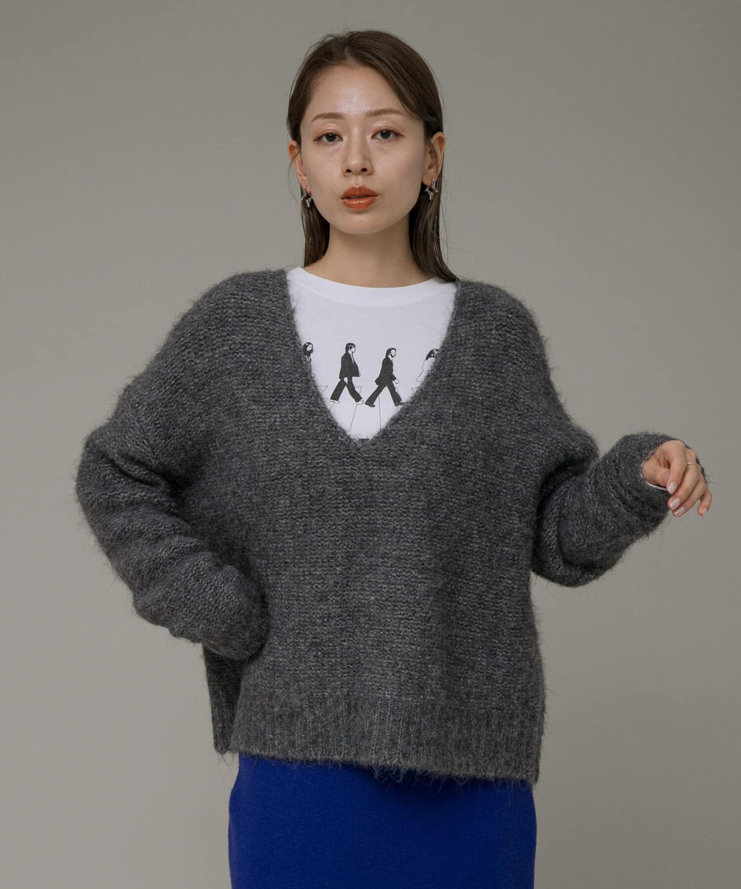 Sonny Label 「ディープVネックプルオーバー」|ニット・セーター|