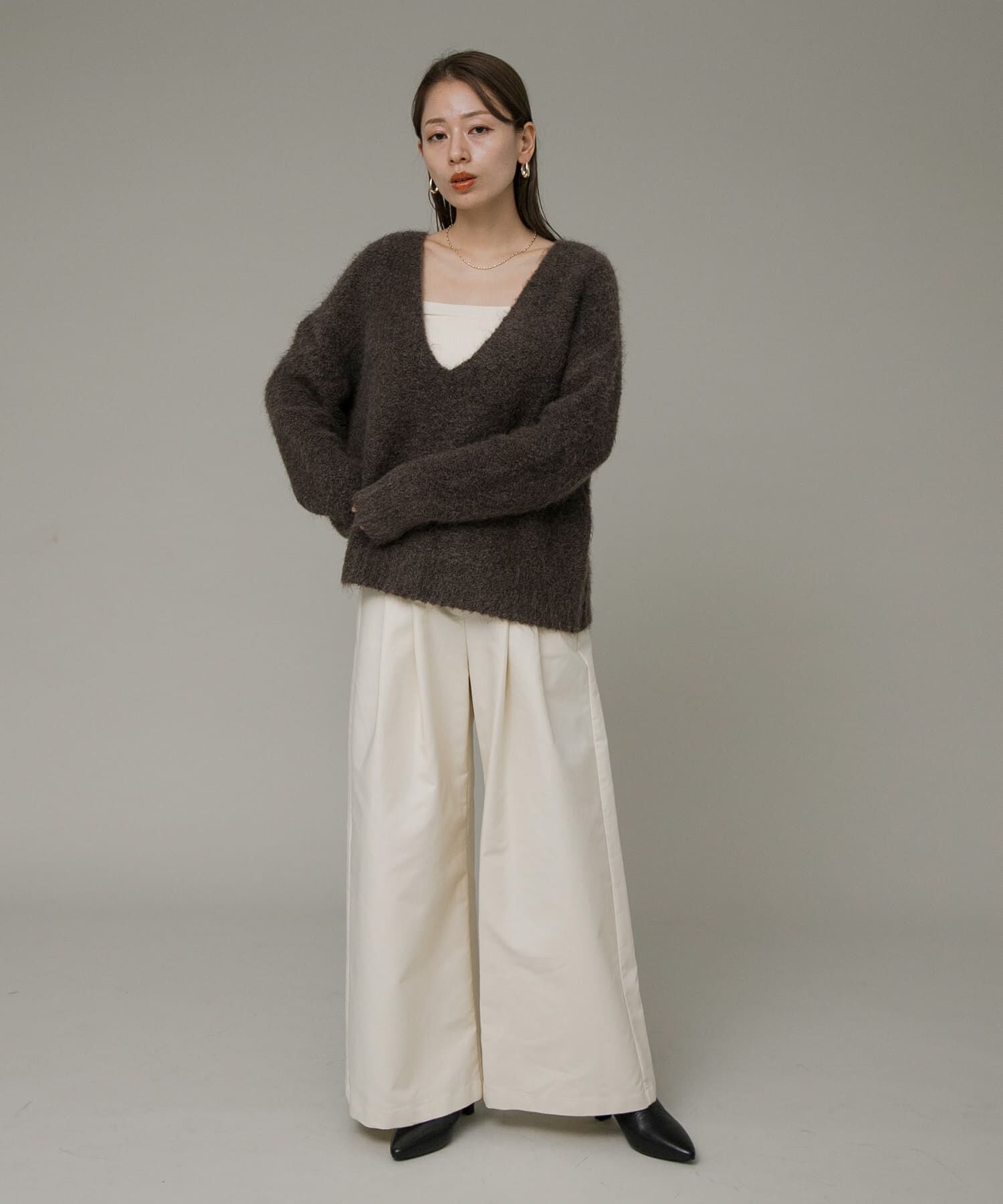 Sonny Label 「ディープVネックプルオーバー」|ニット・セーター|