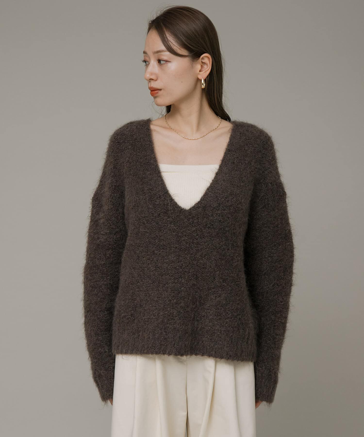Sonny Label 「ディープVネックプルオーバー」|ニット・セーター|
