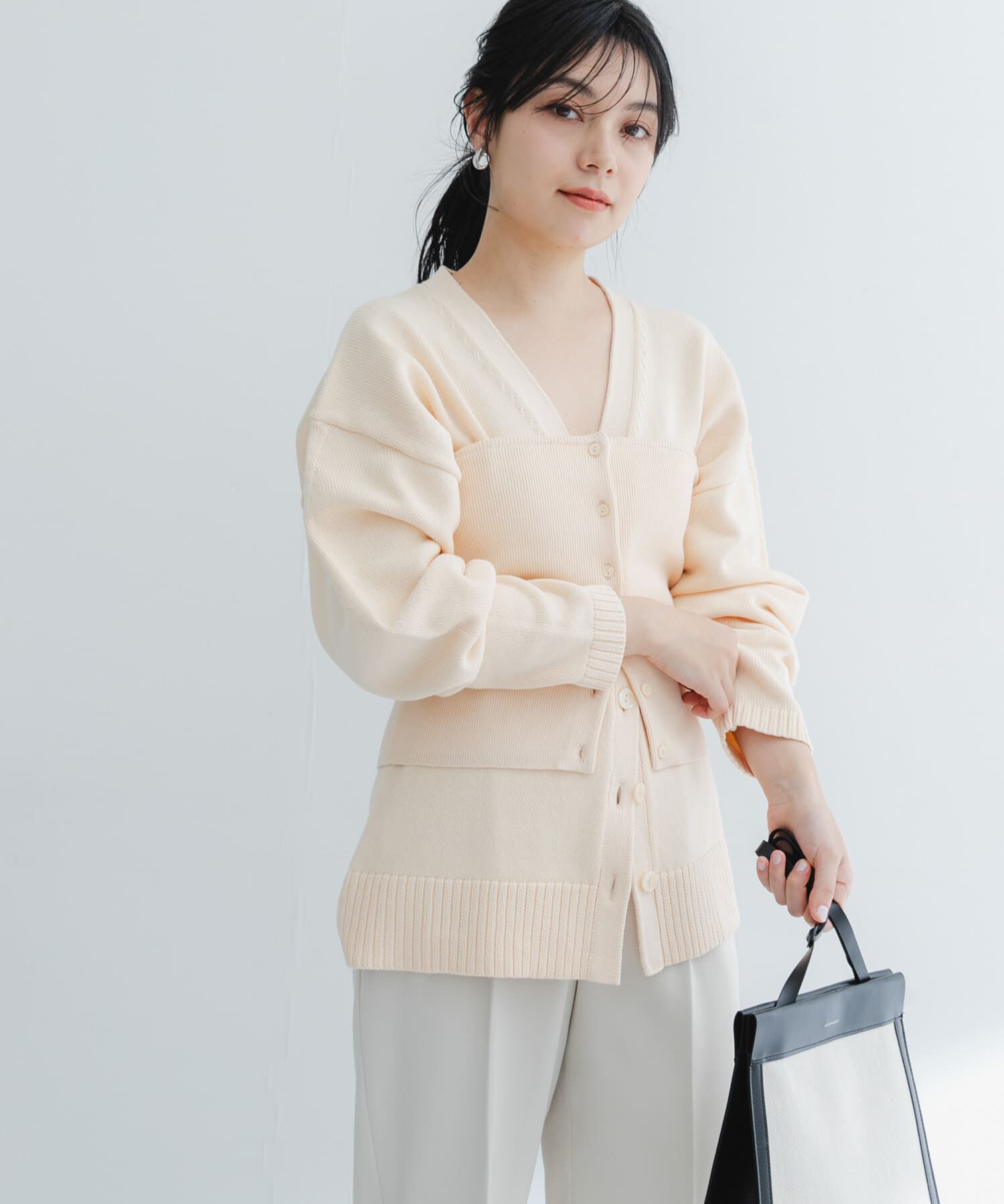 URBAN RESEARCH ROSSO「ウエストシェイプカーディガン」|カーディガン|