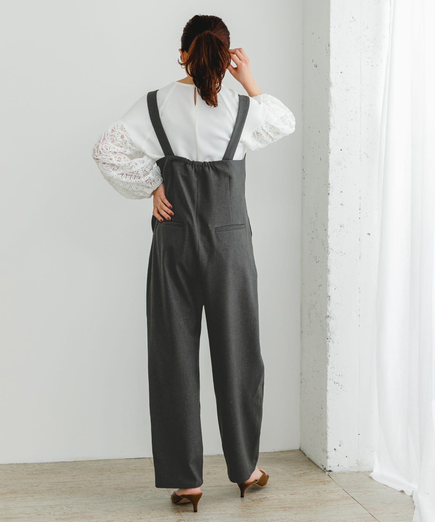 URBAN RESEARCH ROSSO「F by ROSSO　イージーケアワイドストレートオールインワン」|スカート|