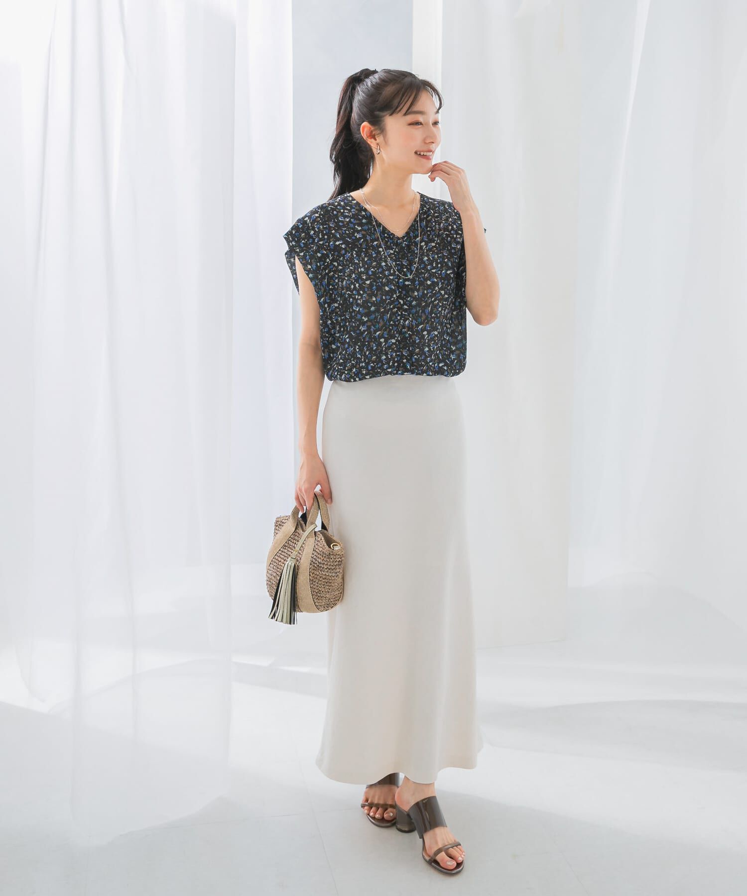 URBAN RESEARCH ROSSO「フラワープリントブラウス」|シャツ・ブラウス|