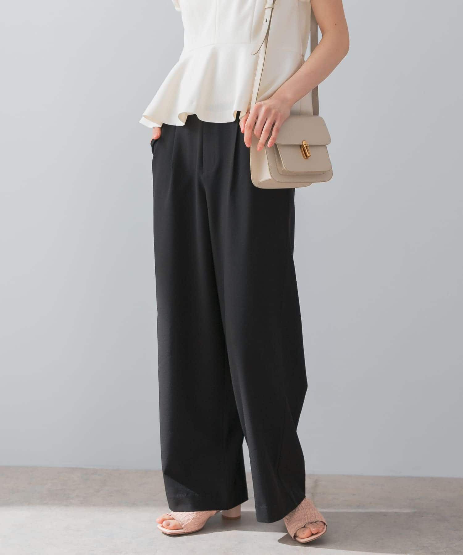 URBAN RESEARCH ROSSO「『UR TECH DRYLUXE』F by ROSSO　タックワイドパンツ」|その他|