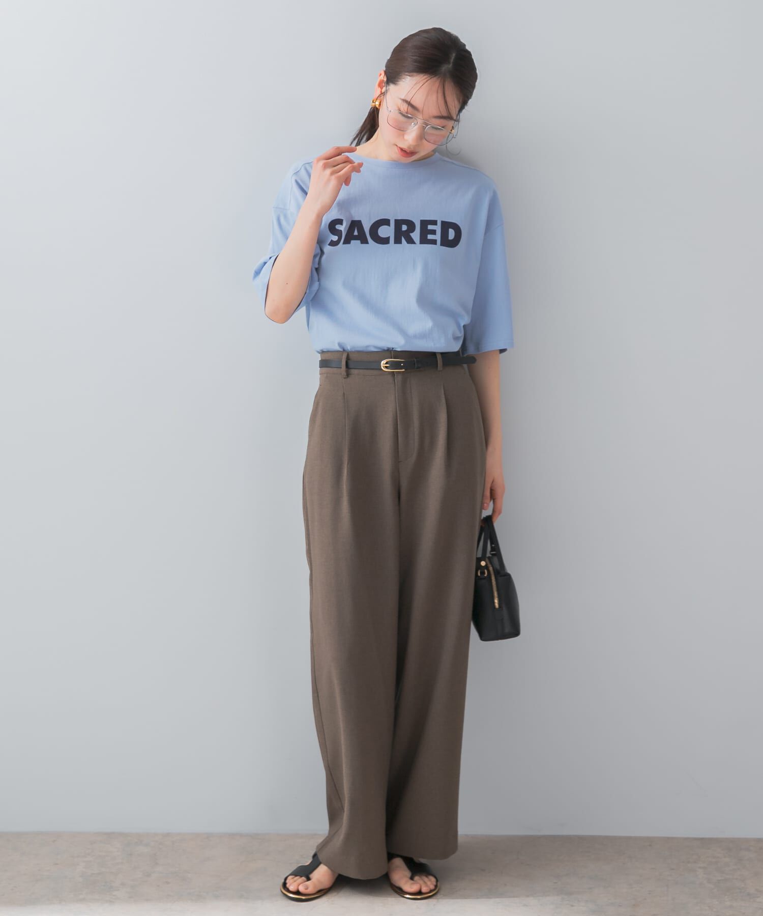 URBAN RESEARCH ROSSO「『UR TECH DRYLUXE』F by ROSSO　タックワイドパンツ」|その他|