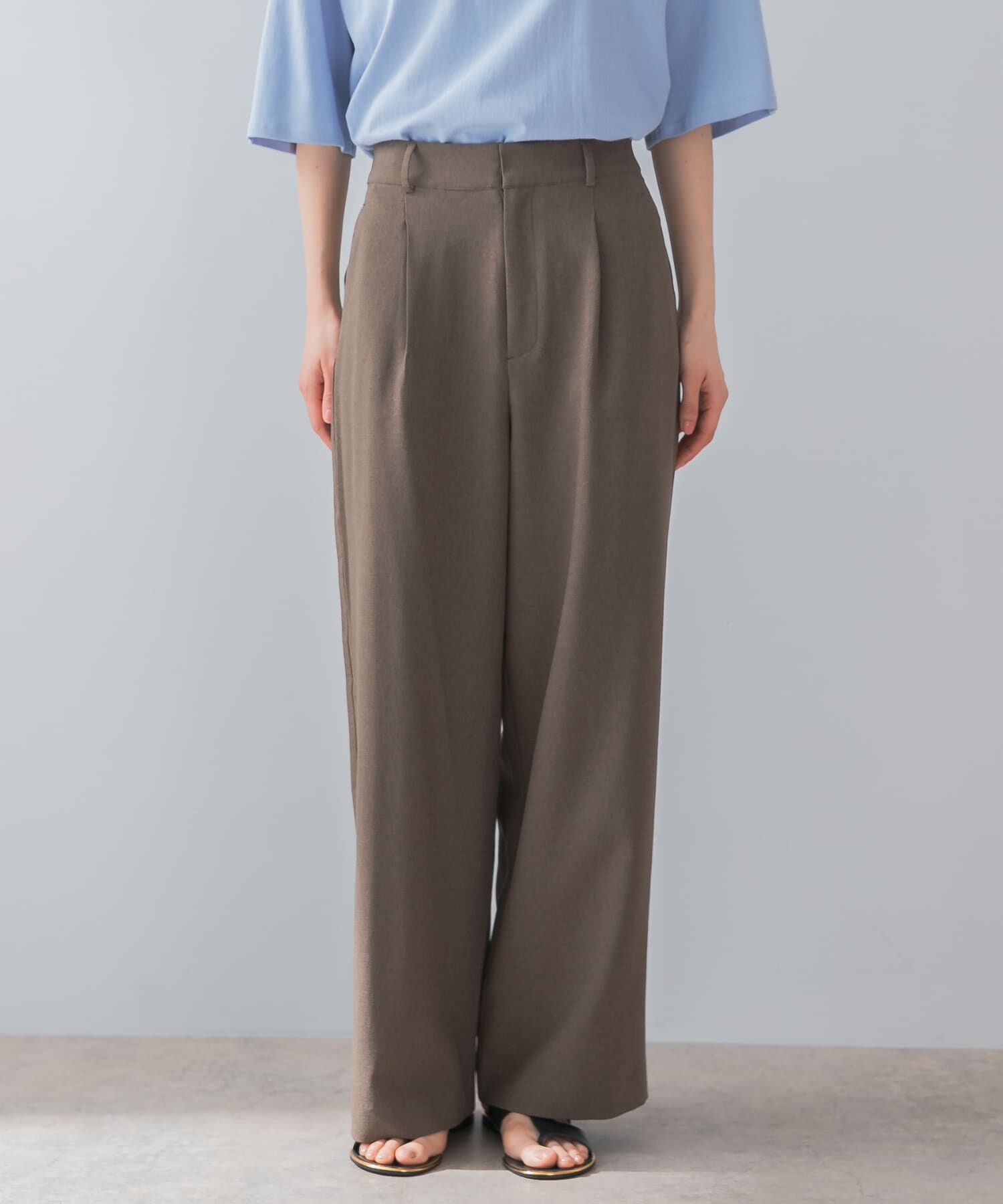 URBAN RESEARCH ROSSO「『UR TECH DRYLUXE』F by ROSSO　タックワイドパンツ」|その他|