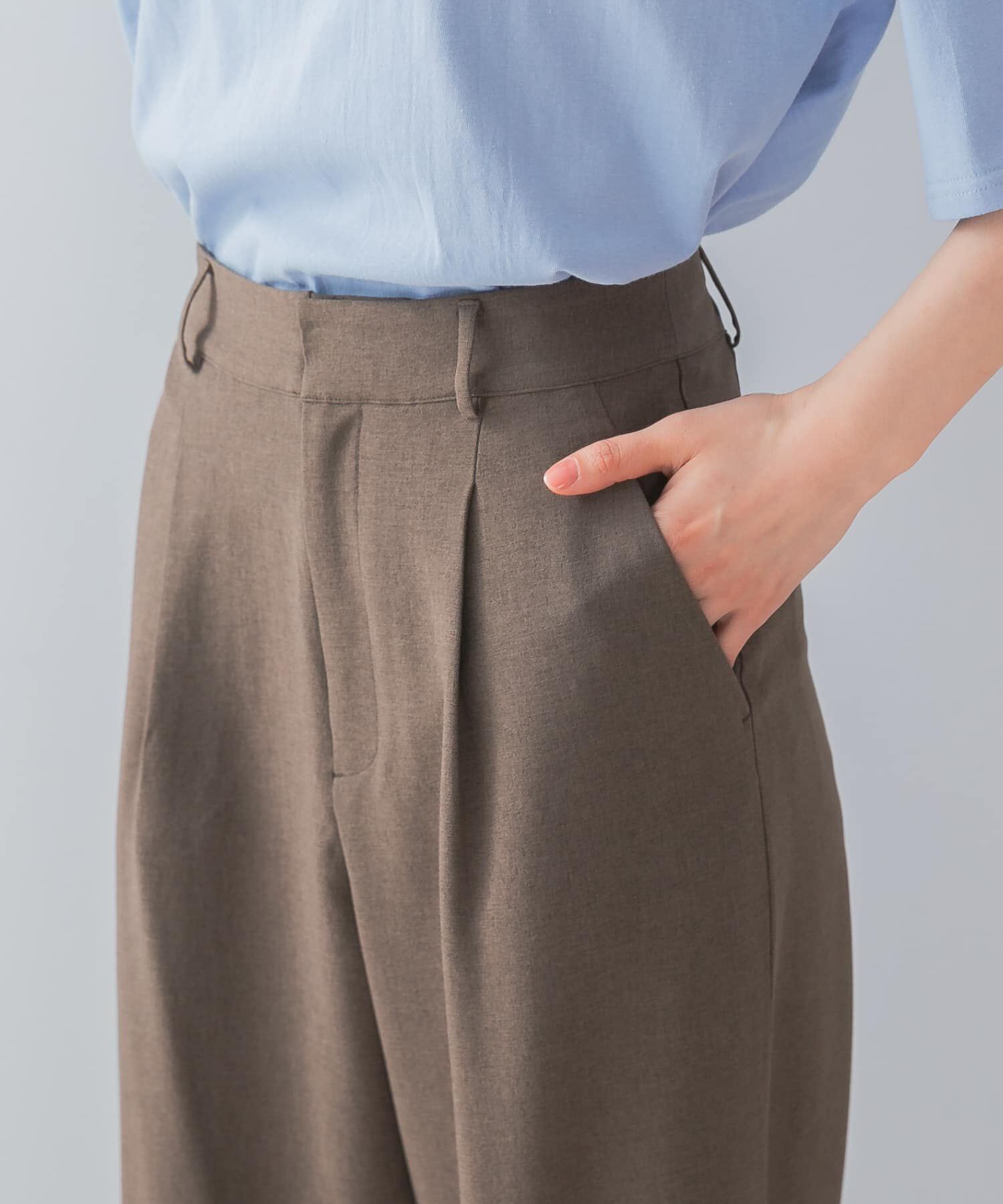 URBAN RESEARCH ROSSO「『UR TECH DRYLUXE』F by ROSSO　タックワイドパンツ」|その他|