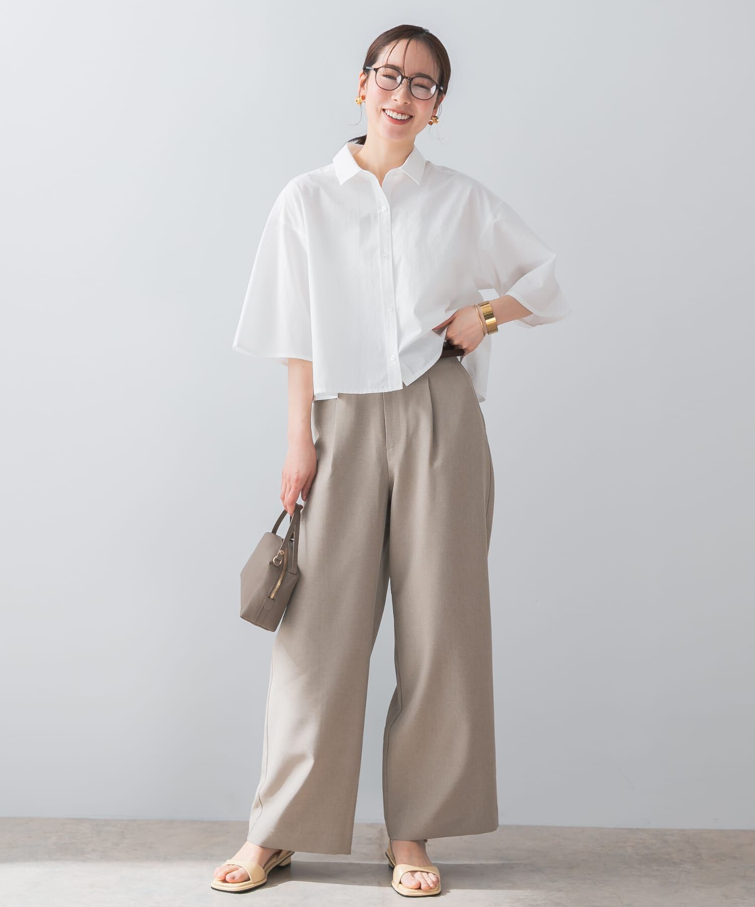 URBAN RESEARCH ROSSO「『UR TECH DRYLUXE』F by ROSSO　タックワイドパンツ」|その他|