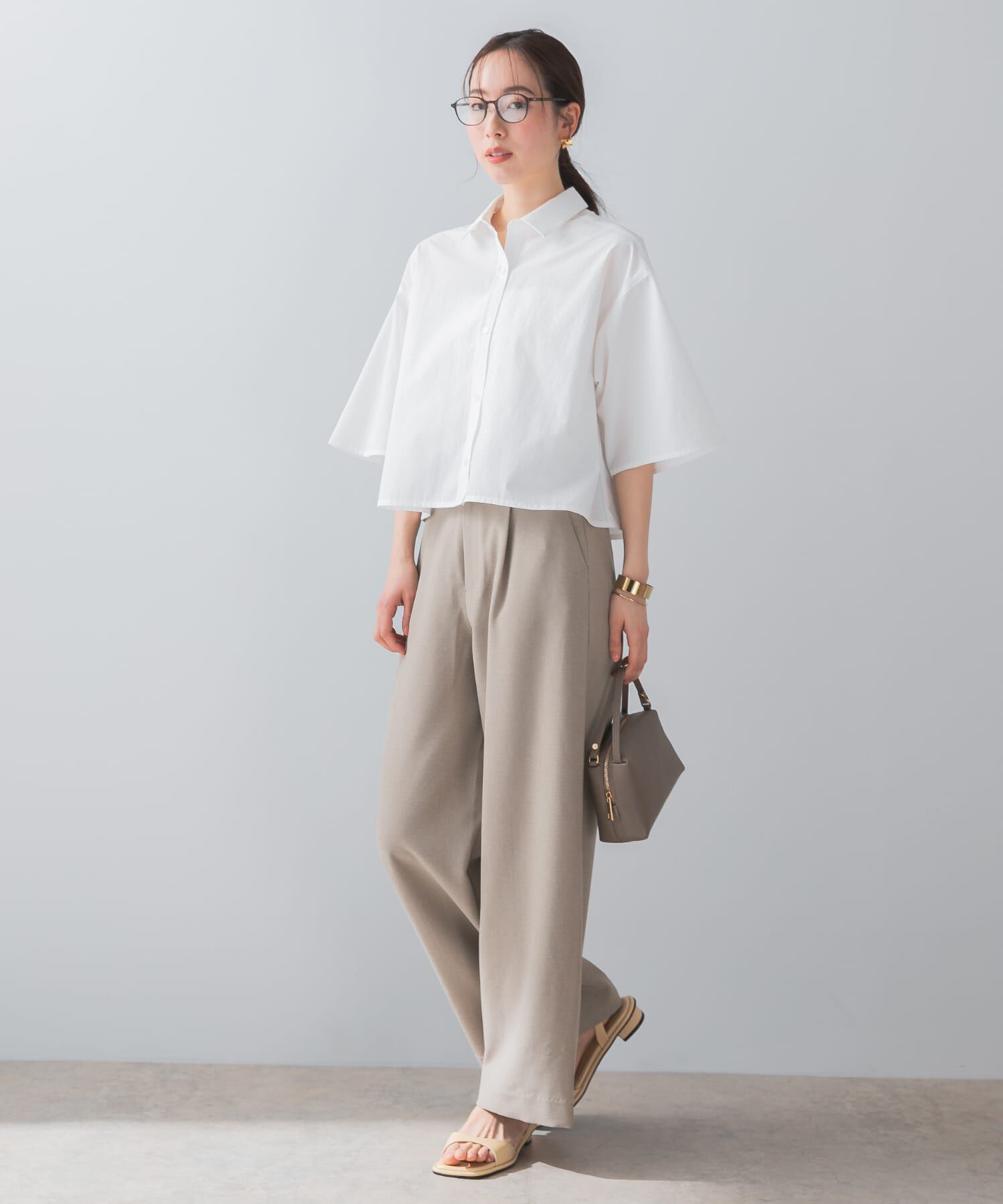 URBAN RESEARCH ROSSO「『UR TECH DRYLUXE』F by ROSSO　タックワイドパンツ」|その他|