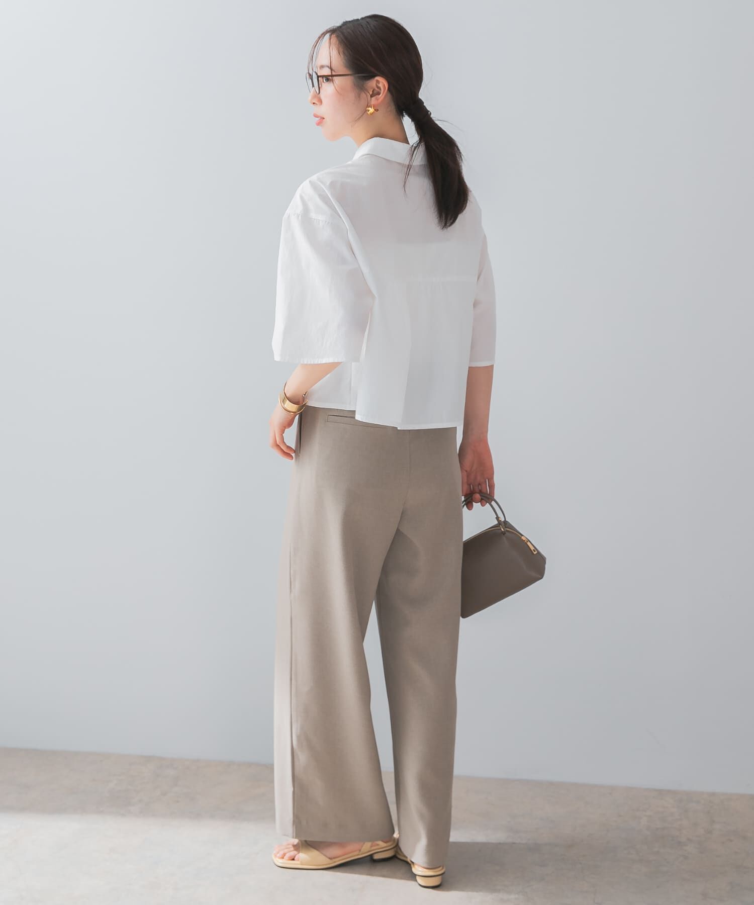 URBAN RESEARCH ROSSO「『UR TECH DRYLUXE』F by ROSSO　タックワイドパンツ」|その他|