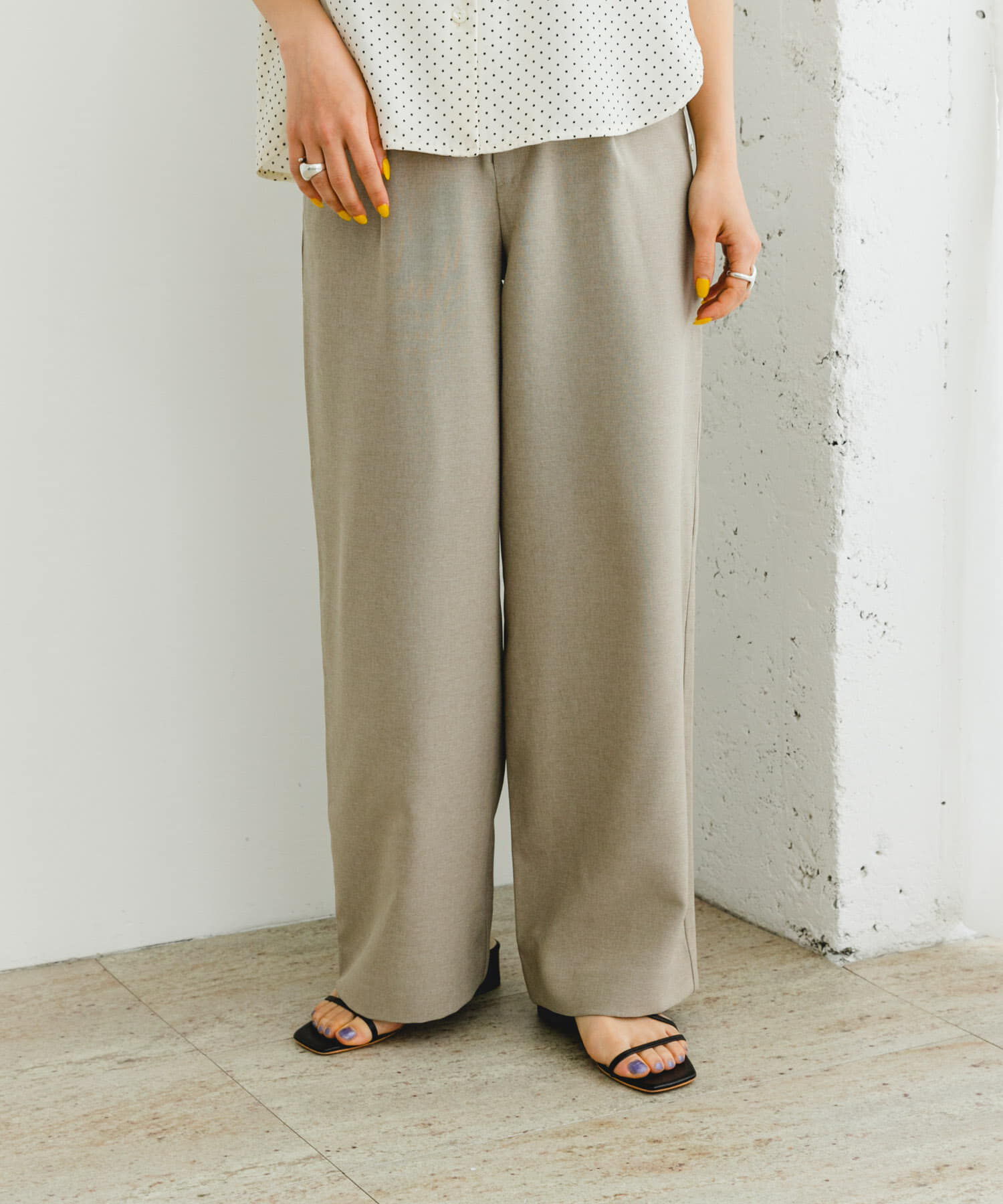 URBAN RESEARCH ROSSO「『UR TECH DRYLUXE』F by ROSSO　タックワイドパンツ」|その他|