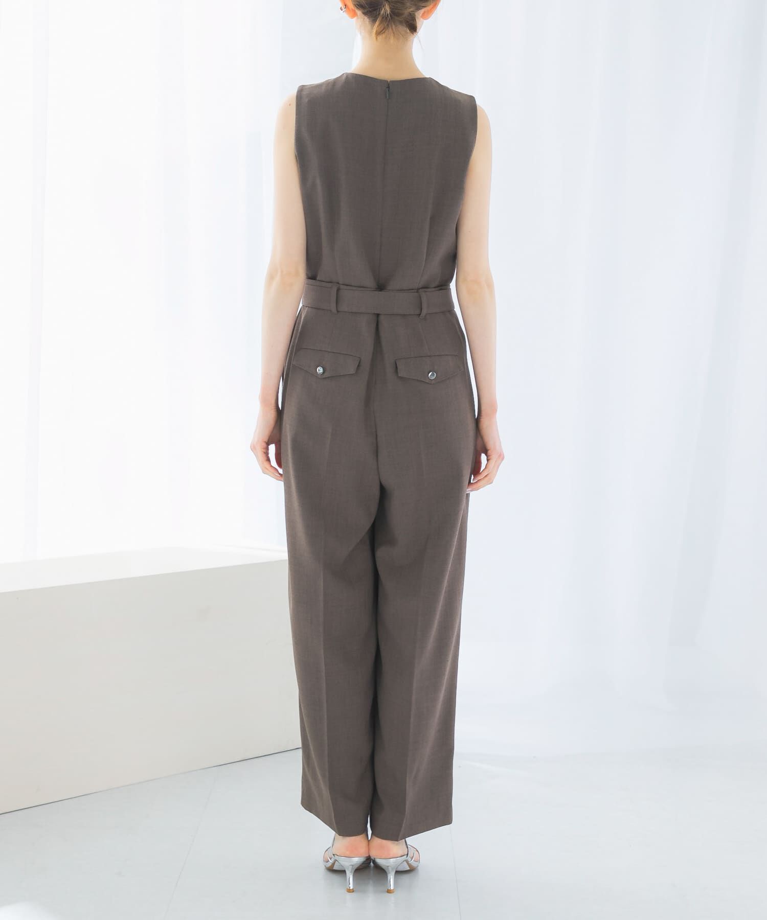 URBAN RESEARCH ROSSO「ベルト付サマーツイードオールインワン」|スカート|