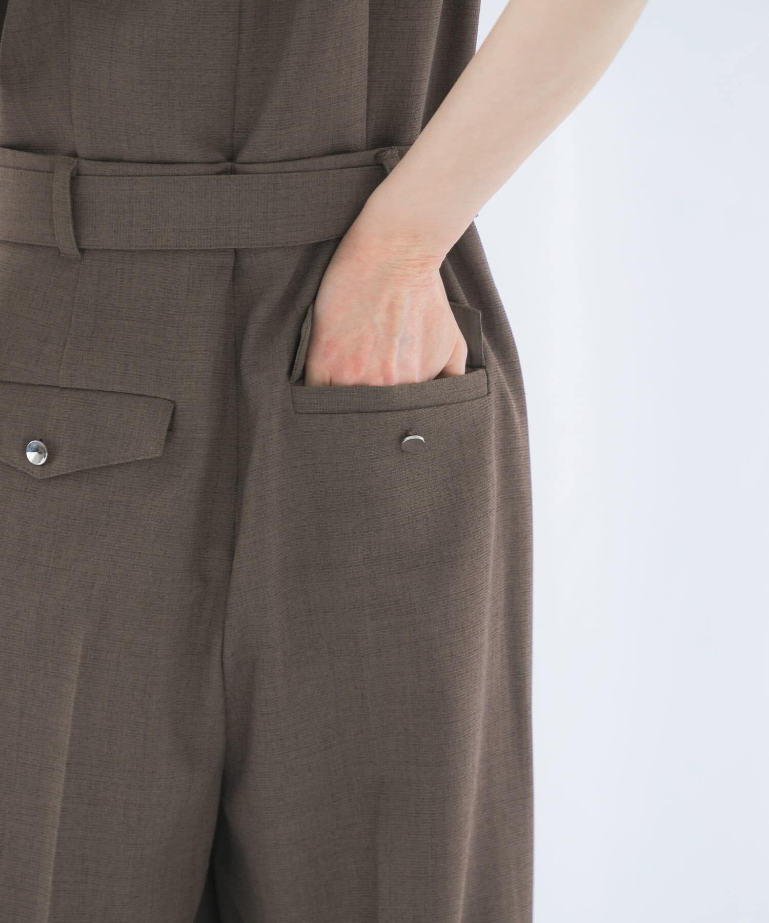 URBAN RESEARCH ROSSO「ベルト付サマーツイードオールインワン」|スカート|