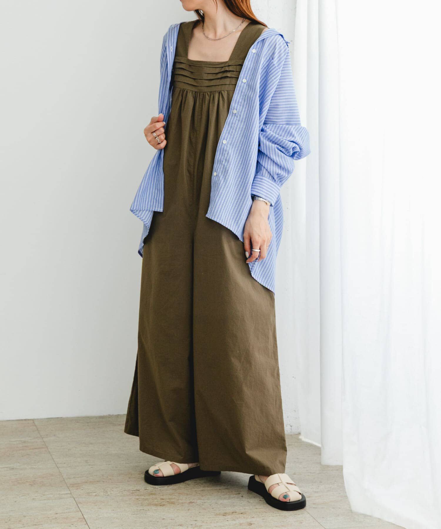 URBAN RESEARCH ROSSO「F by ROSSO　コットンボリュームオールインワン」|スカート|カーキ