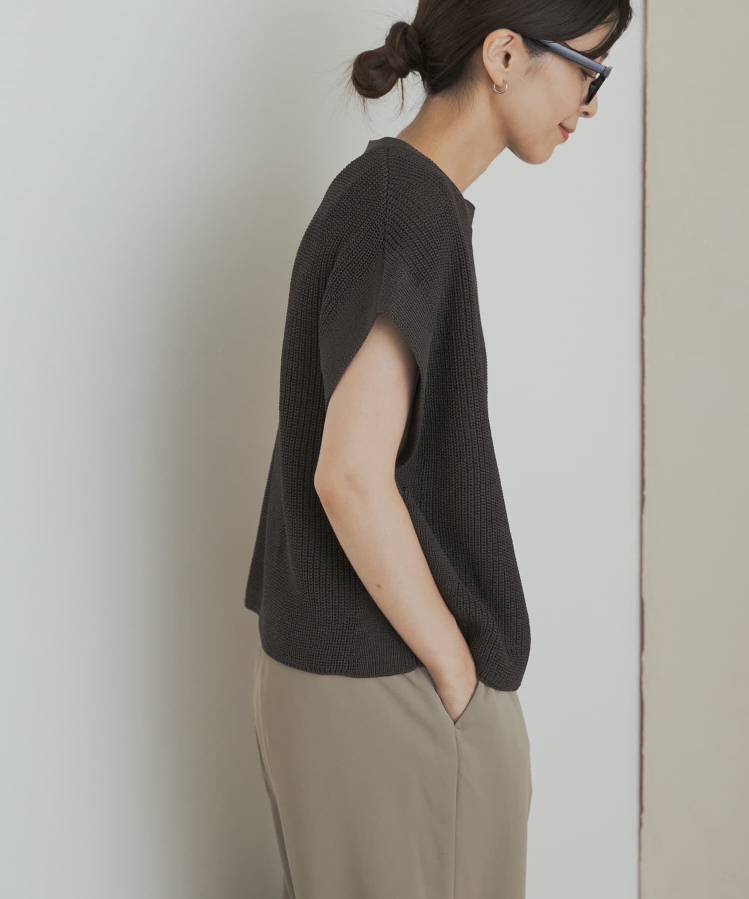 URBAN RESEARCH DOORS「リネンライクニットプルオーバー」|ニット・セーター|