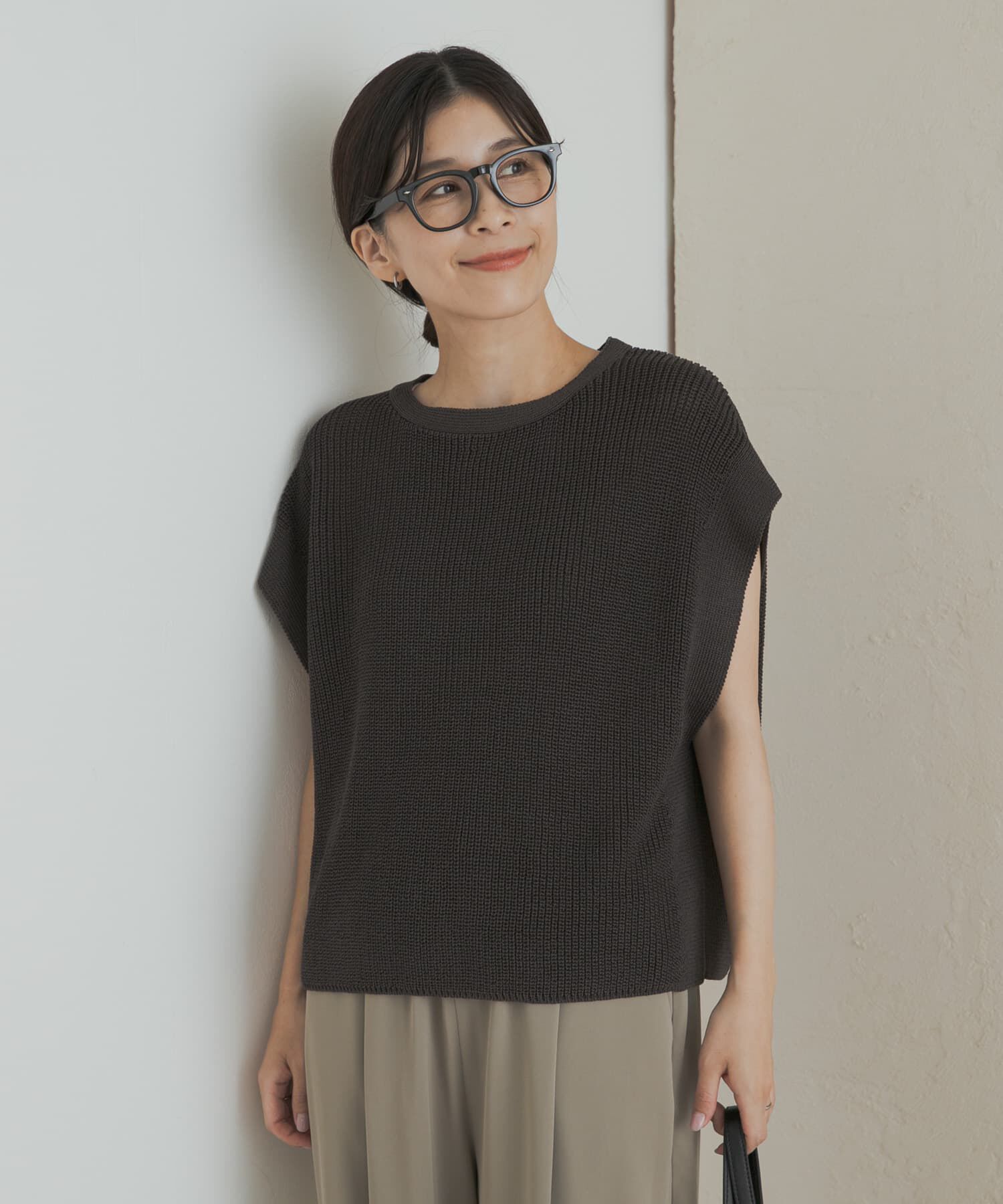 URBAN RESEARCH DOORS「リネンライクニットプルオーバー」|ニット・セーター|