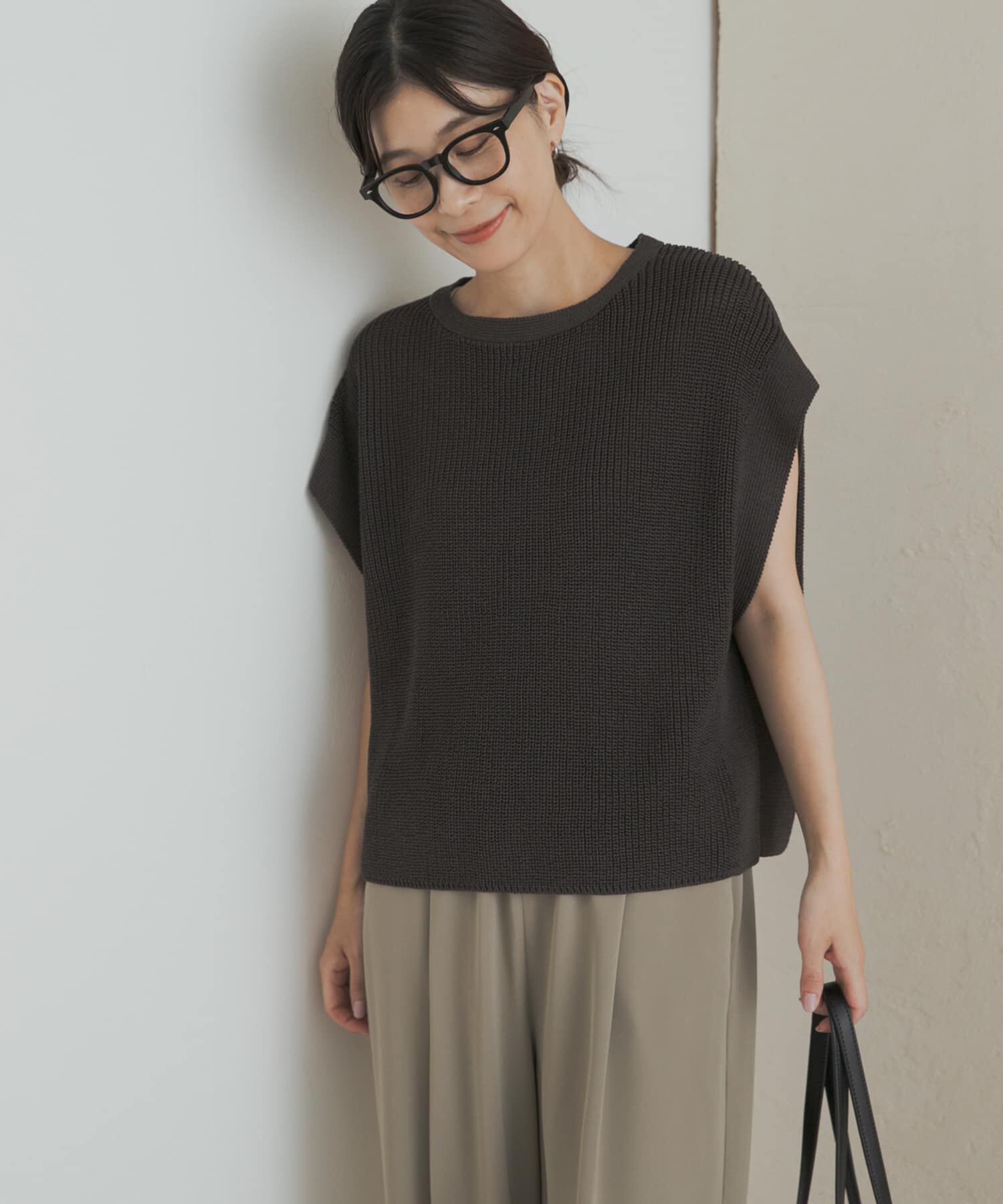 URBAN RESEARCH DOORS「リネンライクニットプルオーバー」|ニット・セーター|