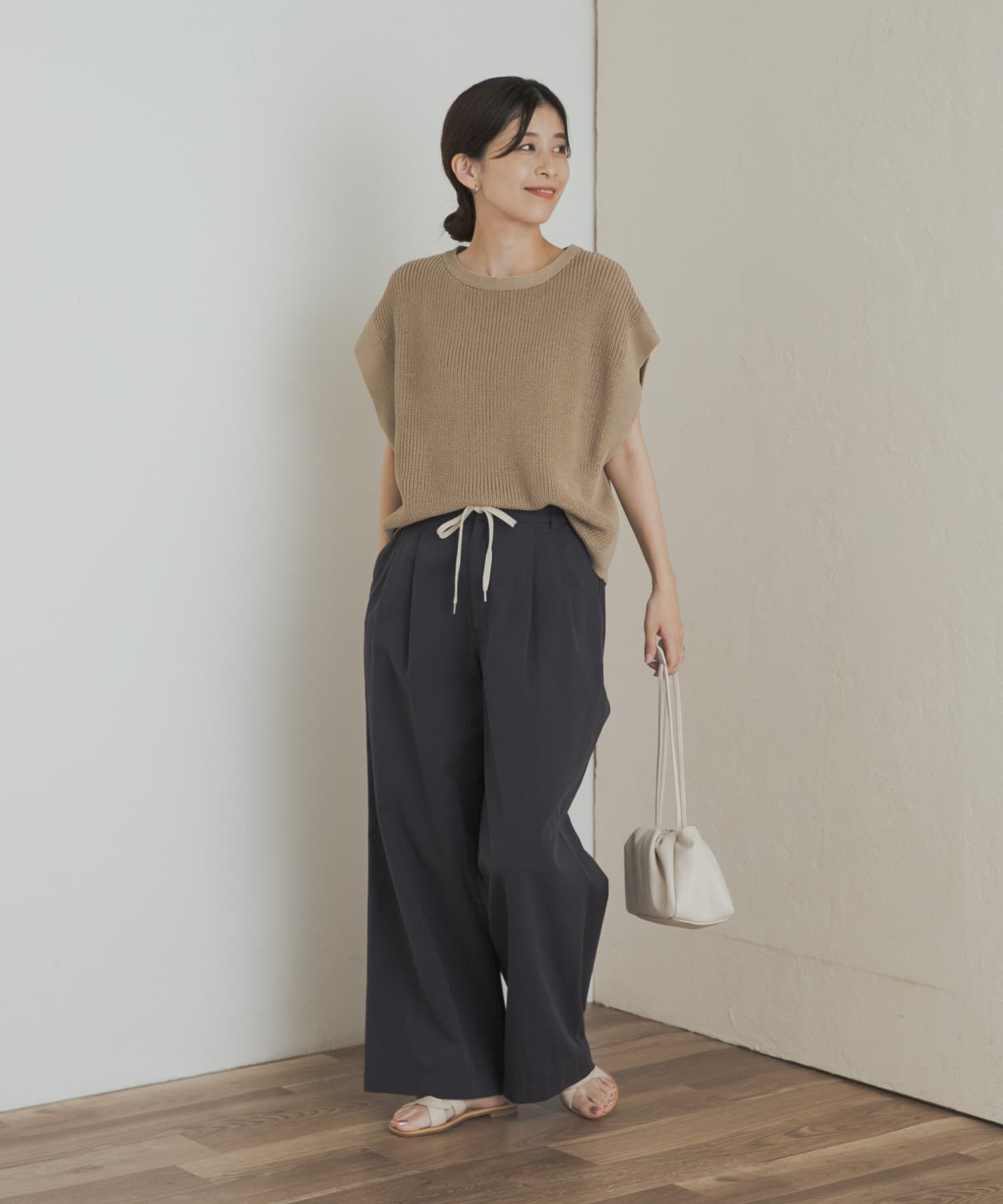 URBAN RESEARCH DOORS「リネンライクニットプルオーバー」|ニット・セーター|