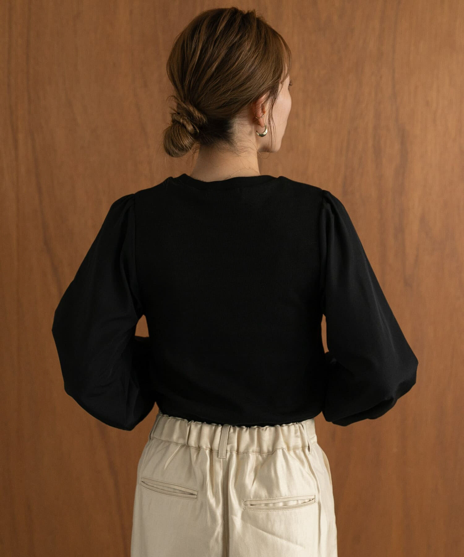 Sonny Label 「『WEB限定』パフスリーブコンビプルオーバー」|Tシャツ・カットソー|