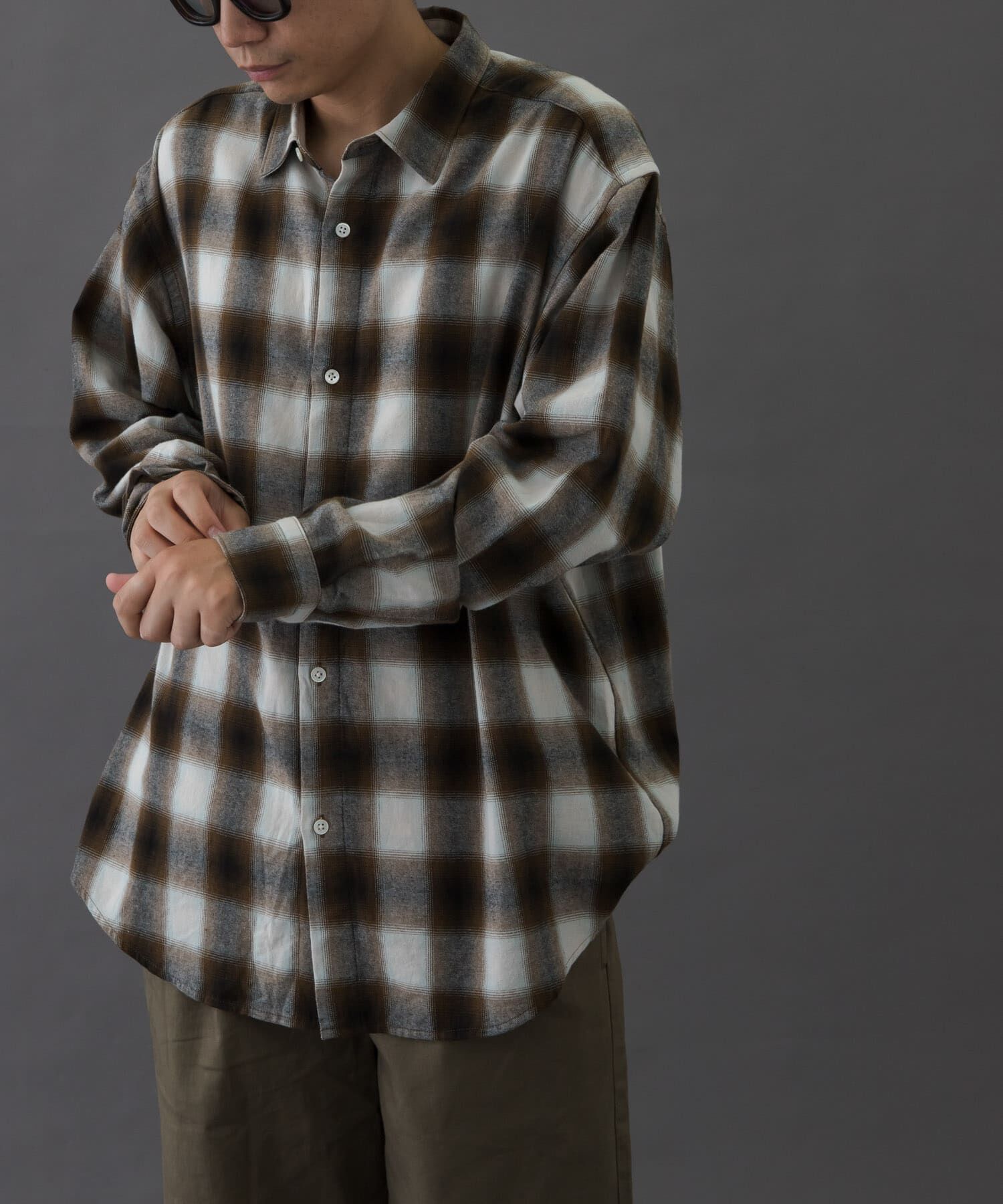 URBAN RESEARCH DOORS「FORK&SPOON　ネルチェックシャツ」|シャツ・ブラウス|