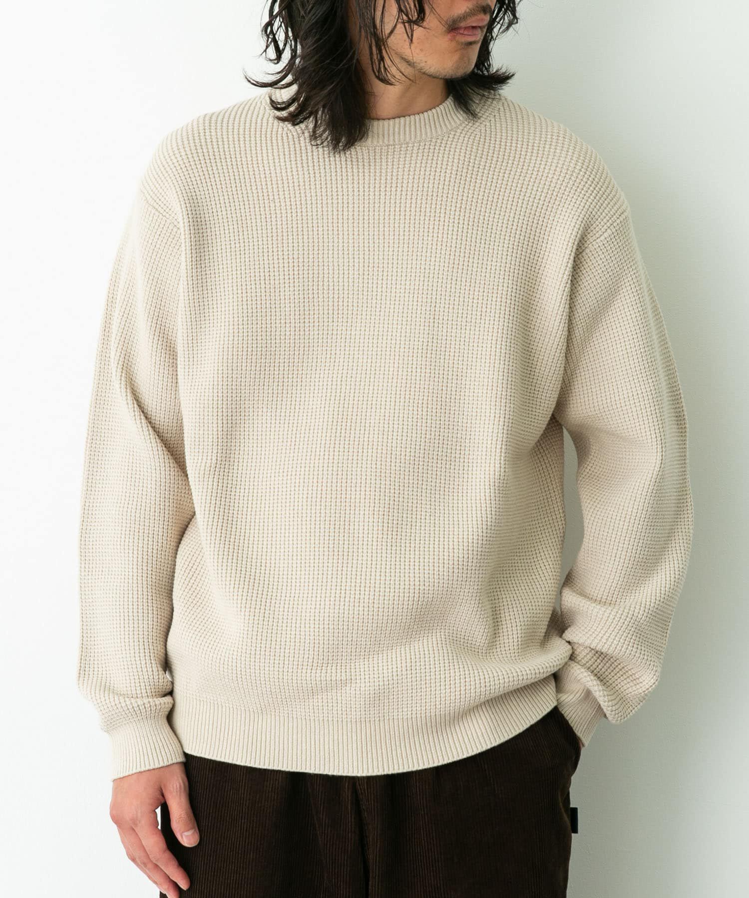 Sonny Label 「ウォッシャブルワッフルニットプルオーバー」|ニット・セーター|