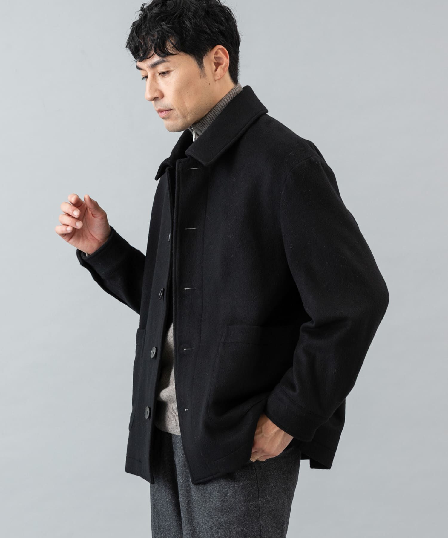 URBAN RESEARCH ROSSO「スーパー100 シングルPコート」|ピーコート|