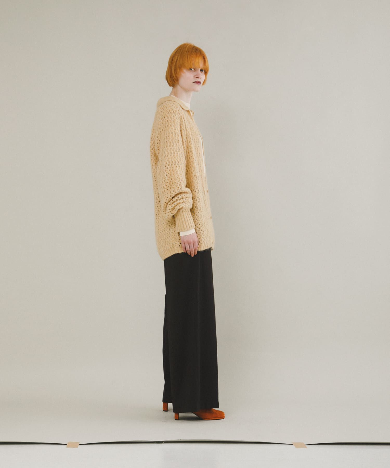 LAATO「mesh knit polo cardigan」|カーディガン|