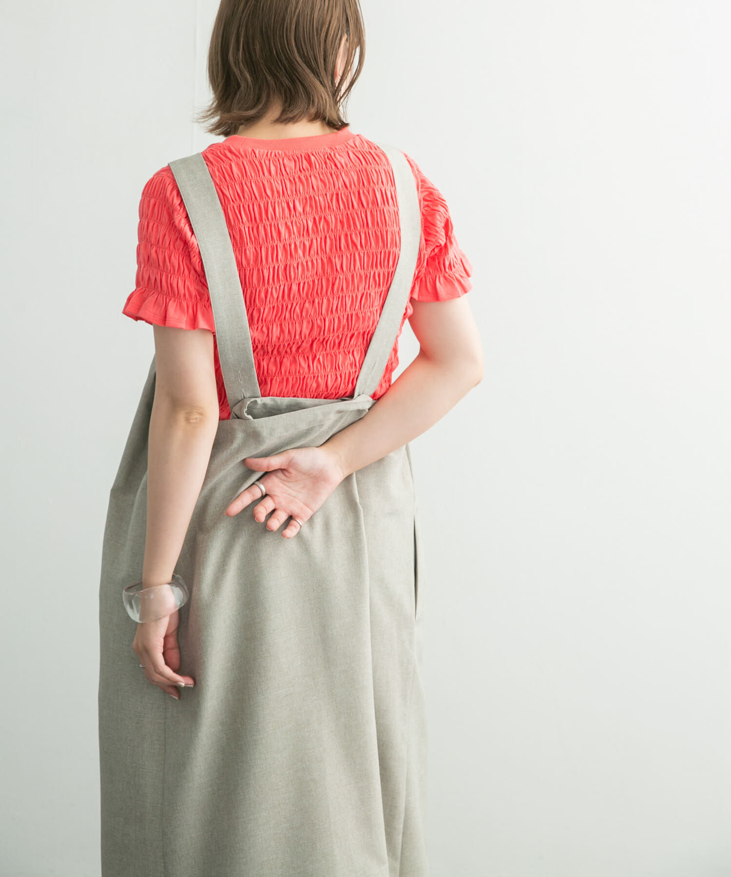  「シャーリングプチフリルTEE」|Tシャツ・カットソー|