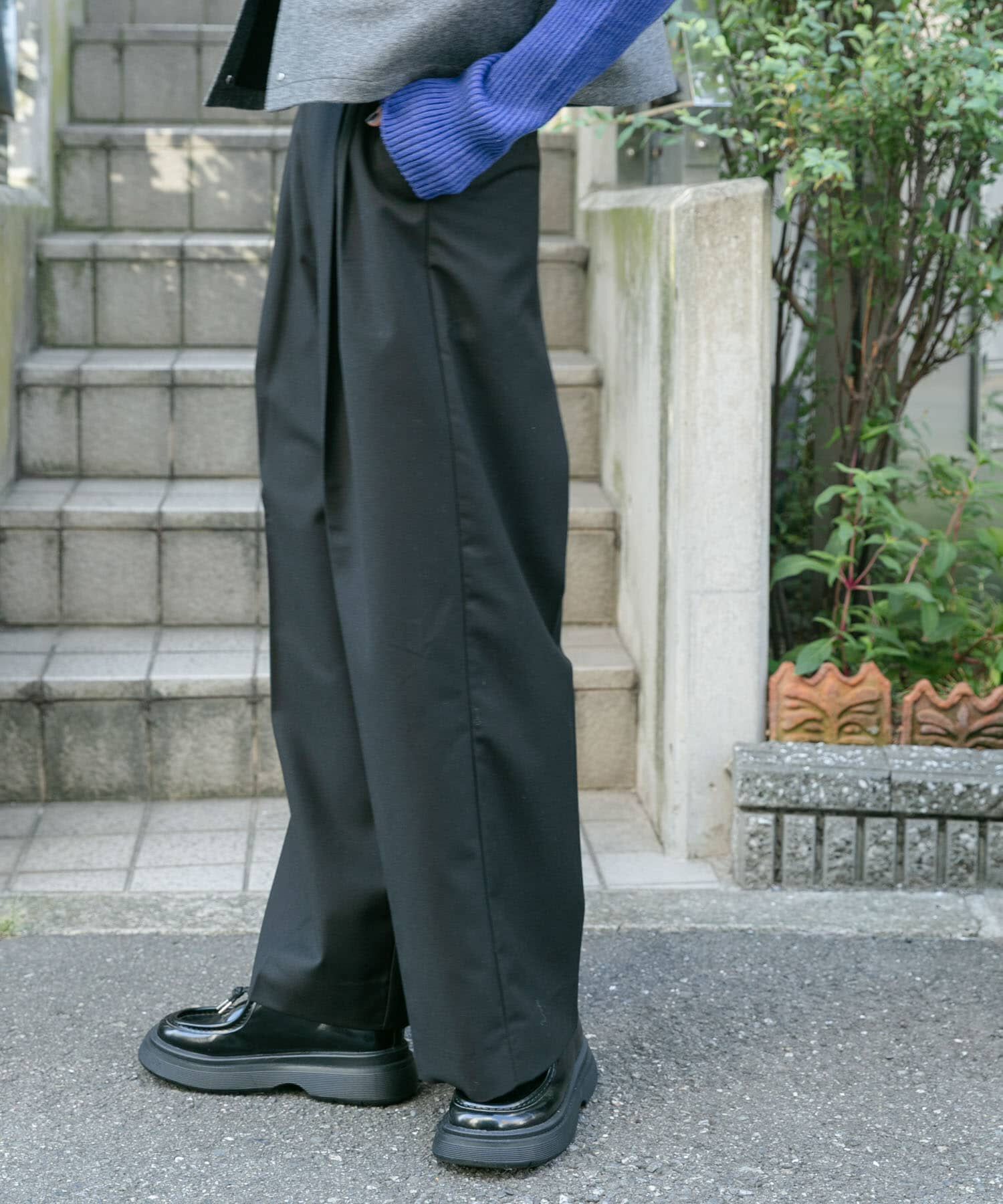  「『2サイズ展開』タックストレートスラックス」|その他|