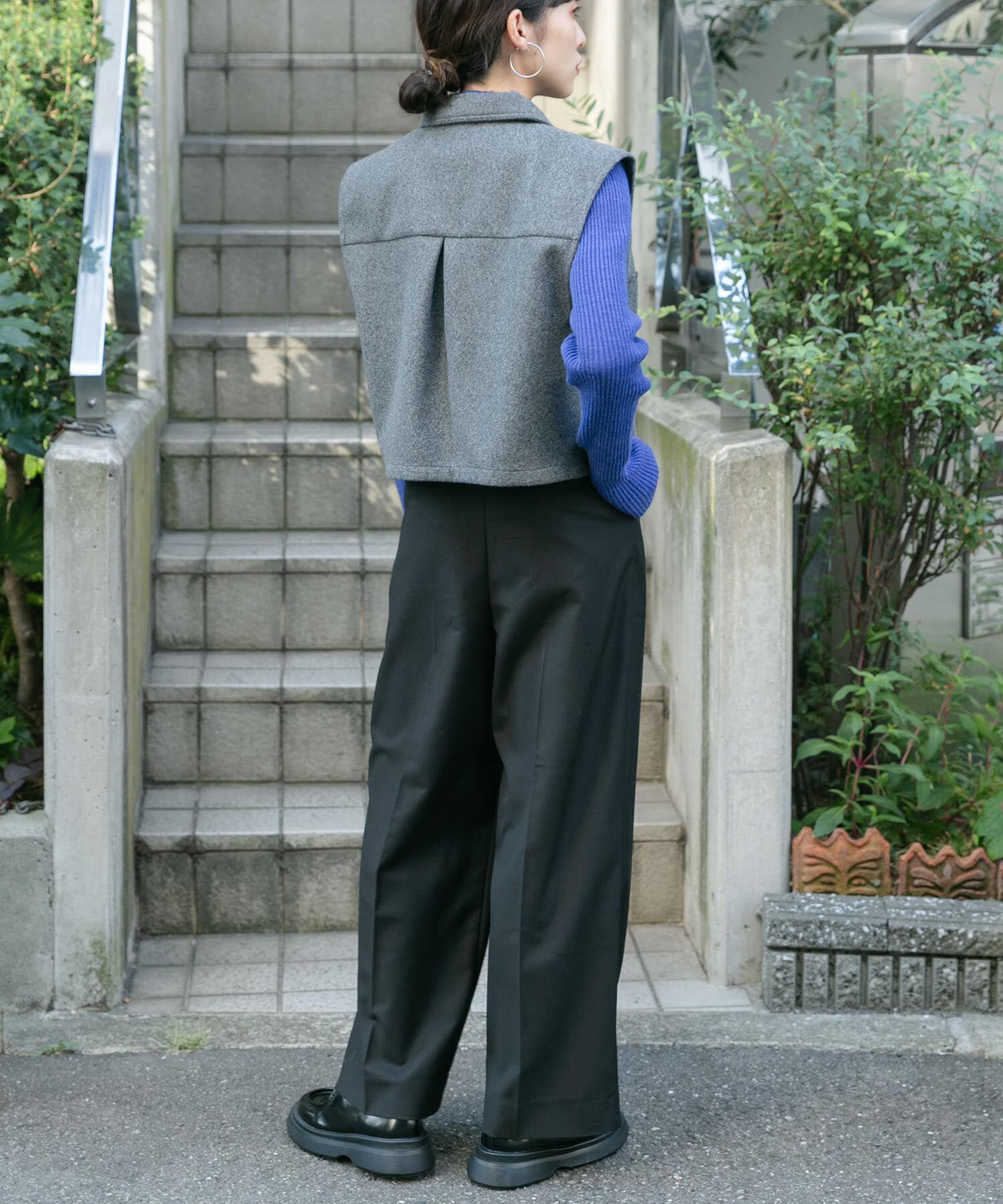  「『2サイズ展開』タックストレートスラックス」|その他|