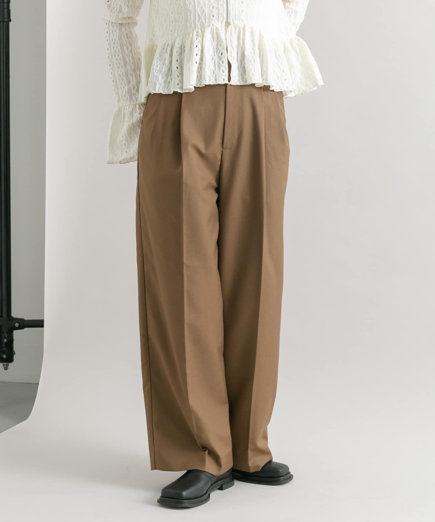  「『2サイズ展開』タックストレートスラックス」|その他|