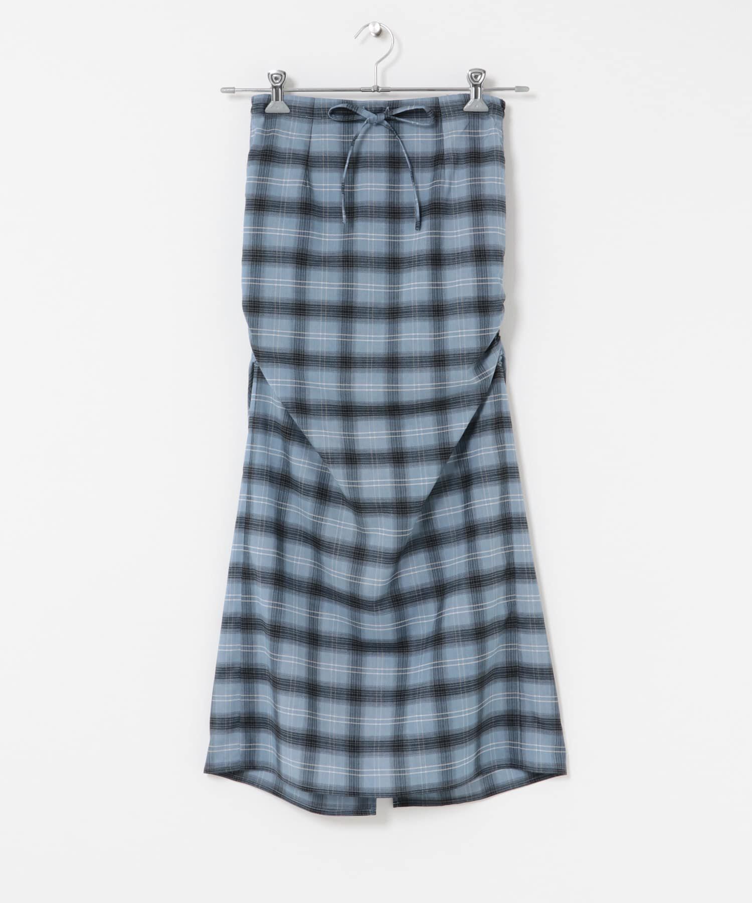  「サイドデザインチェックスカート」|スカート|