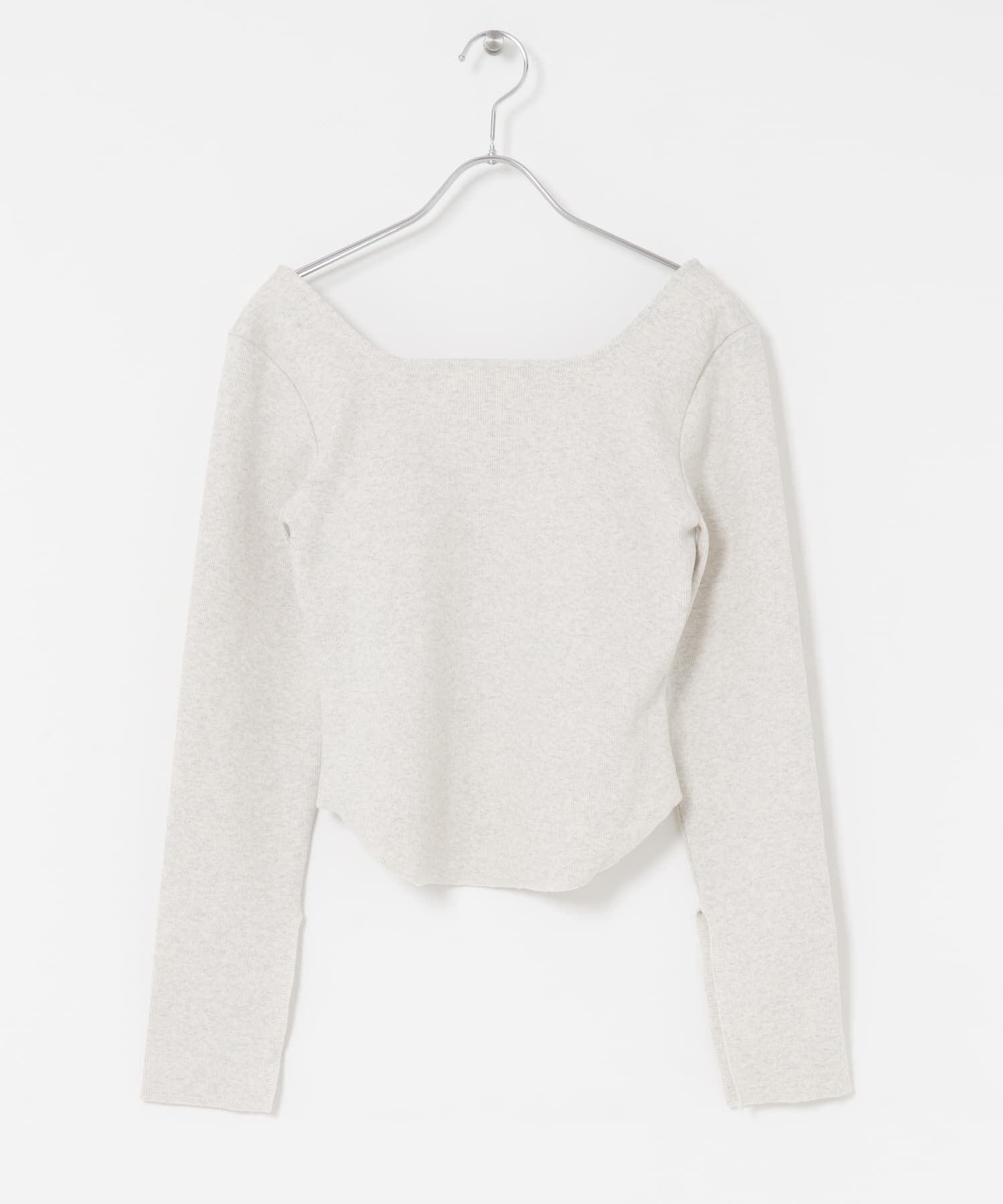  「バックオープンカップ付ロンTEE」|Tシャツ・カットソー|