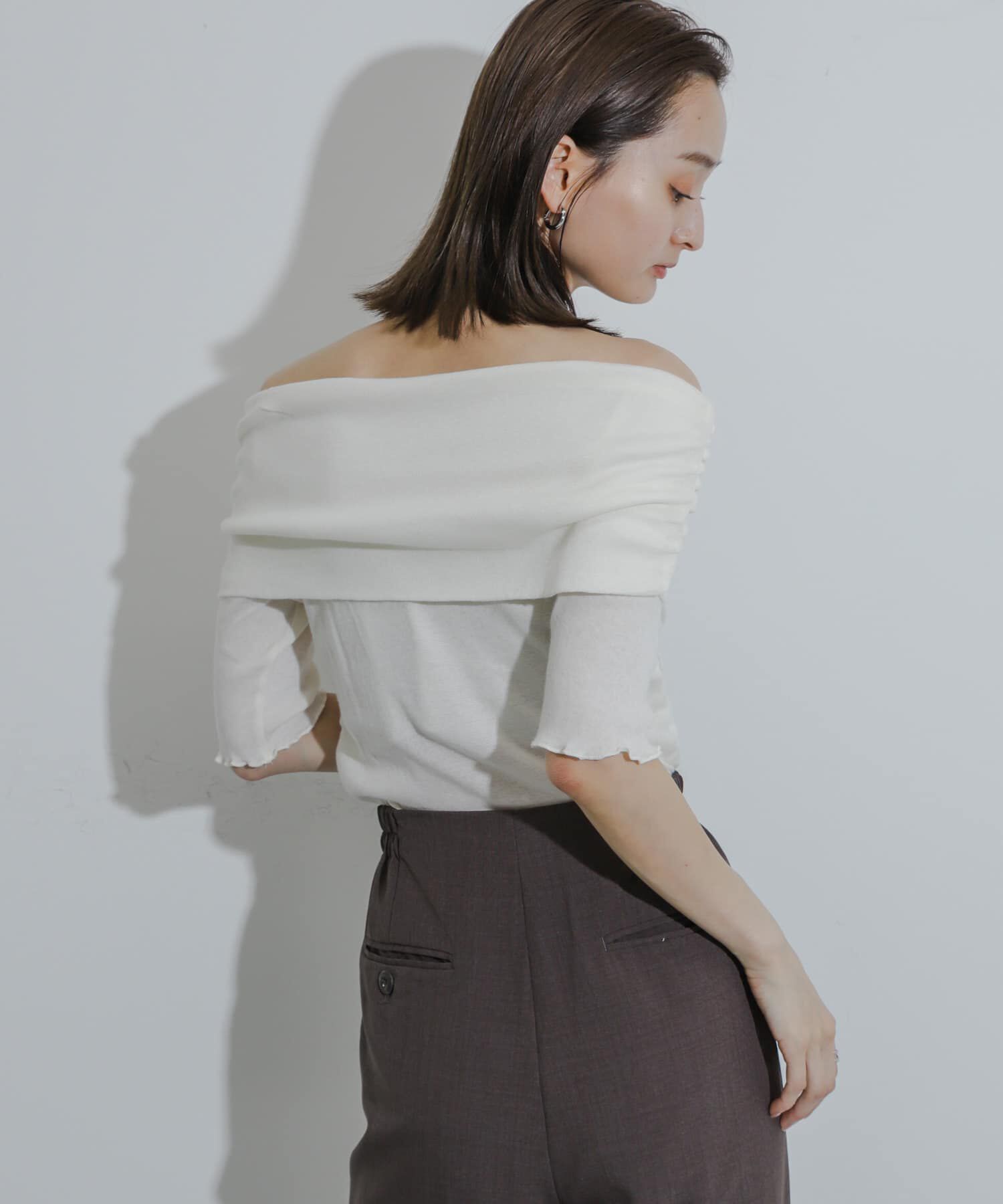 SENSE OF PLACE by URBAN RESEARCH「シャーリングオフショルダーシアートップ」|Tシャツ・カットソー|