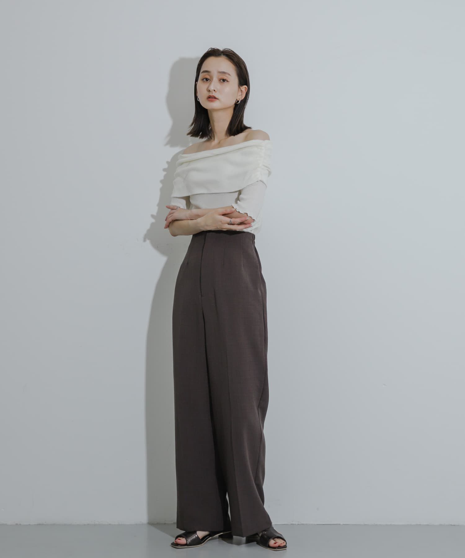 SENSE OF PLACE by URBAN RESEARCH「シャーリングオフショルダーシアートップ」|Tシャツ・カットソー|