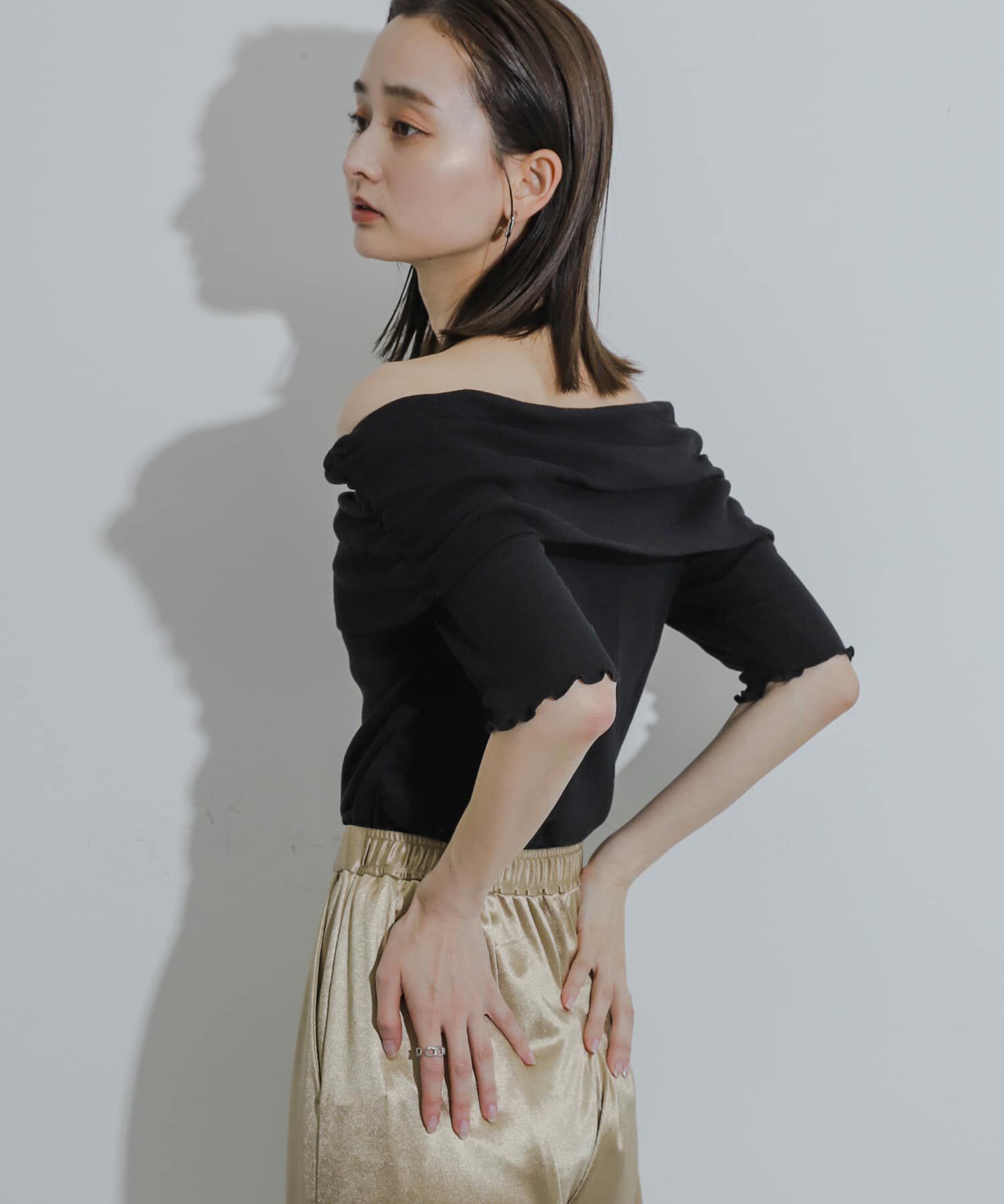 SENSE OF PLACE by URBAN RESEARCH「シャーリングオフショルダーシアートップ」|Tシャツ・カットソー|