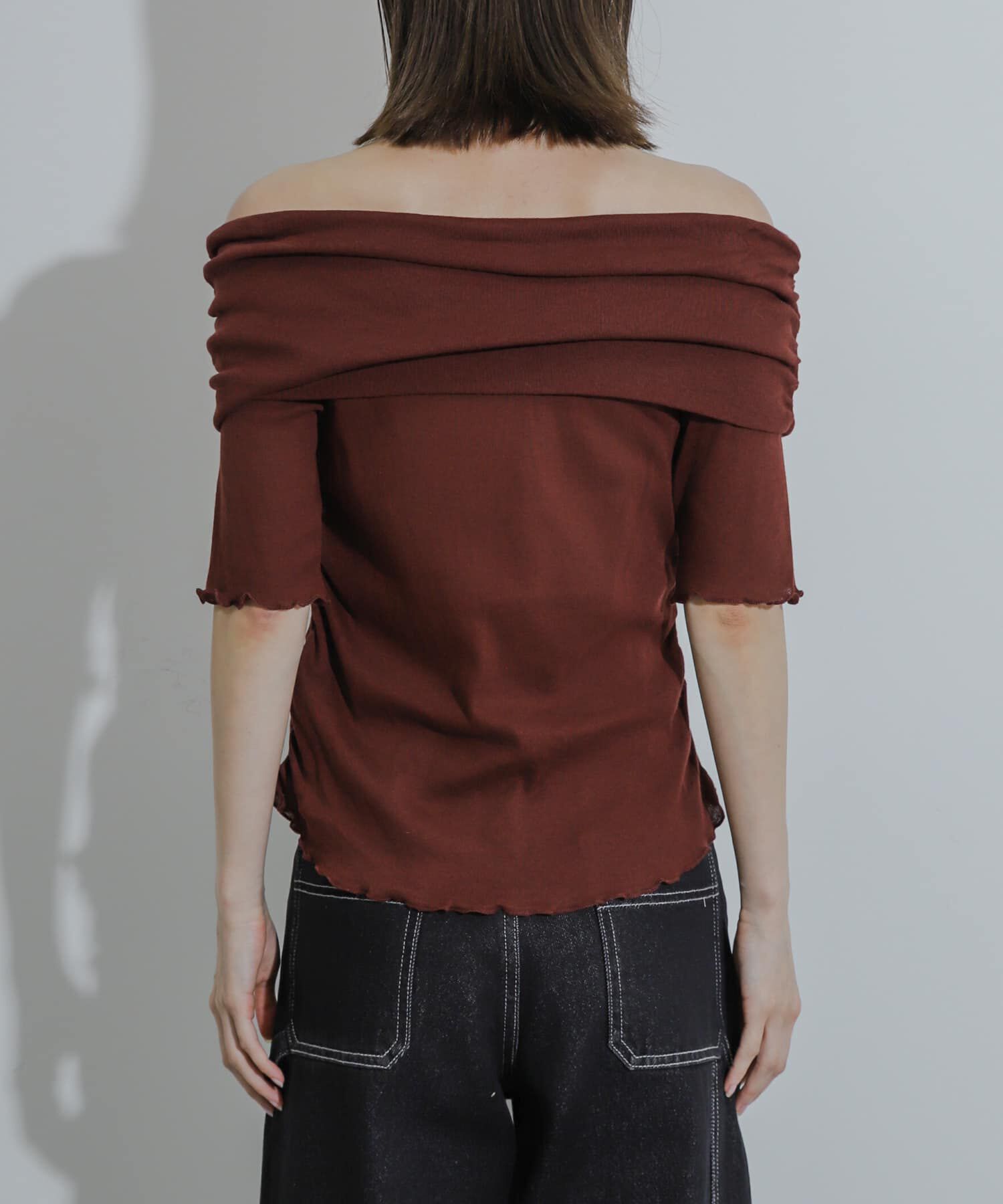 SENSE OF PLACE by URBAN RESEARCH「シャーリングオフショルダーシアートップ」|Tシャツ・カットソー|