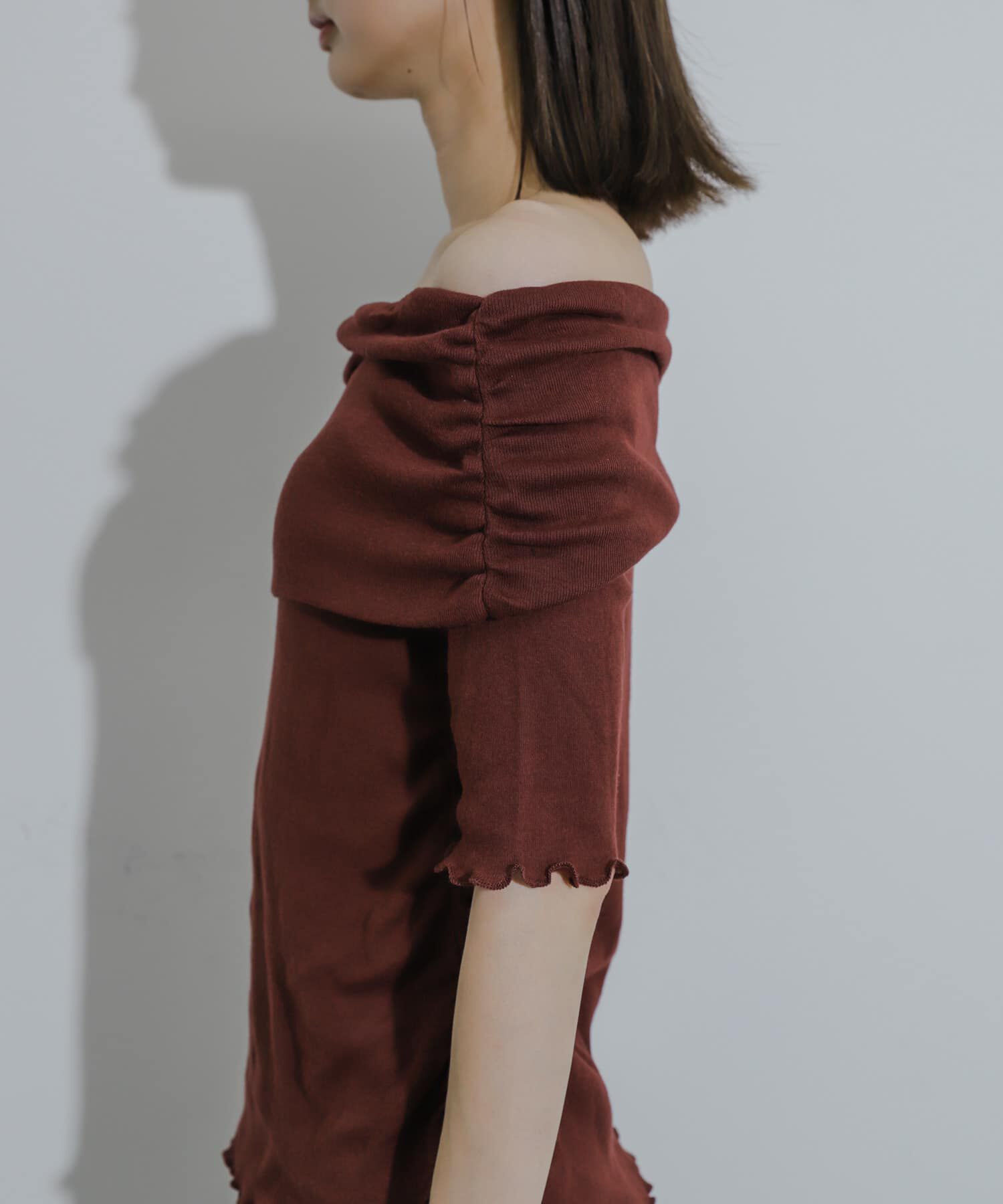 SENSE OF PLACE by URBAN RESEARCH「シャーリングオフショルダーシアートップ」|Tシャツ・カットソー|