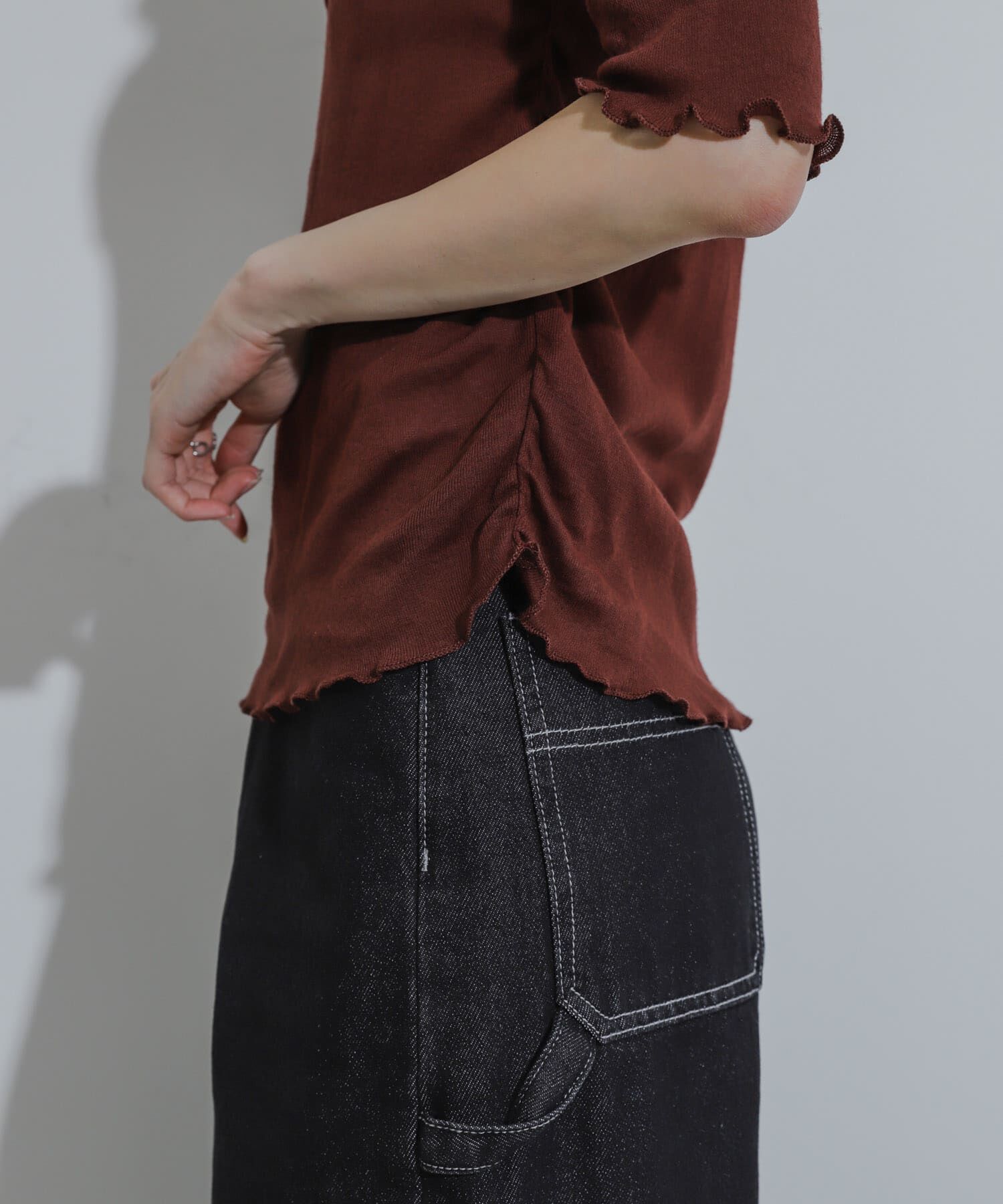 SENSE OF PLACE by URBAN RESEARCH「シャーリングオフショルダーシアートップ」|Tシャツ・カットソー|