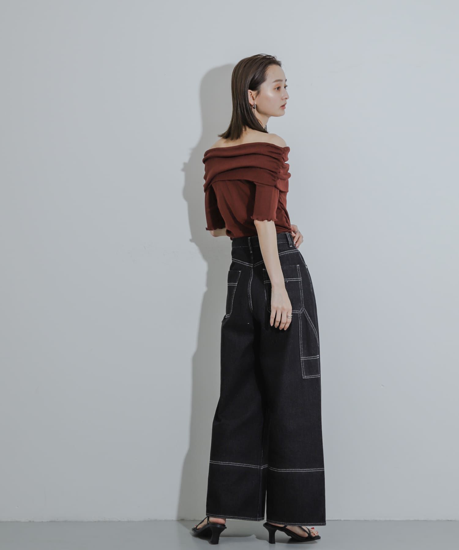 SENSE OF PLACE by URBAN RESEARCH「シャーリングオフショルダーシアートップ」|Tシャツ・カットソー|