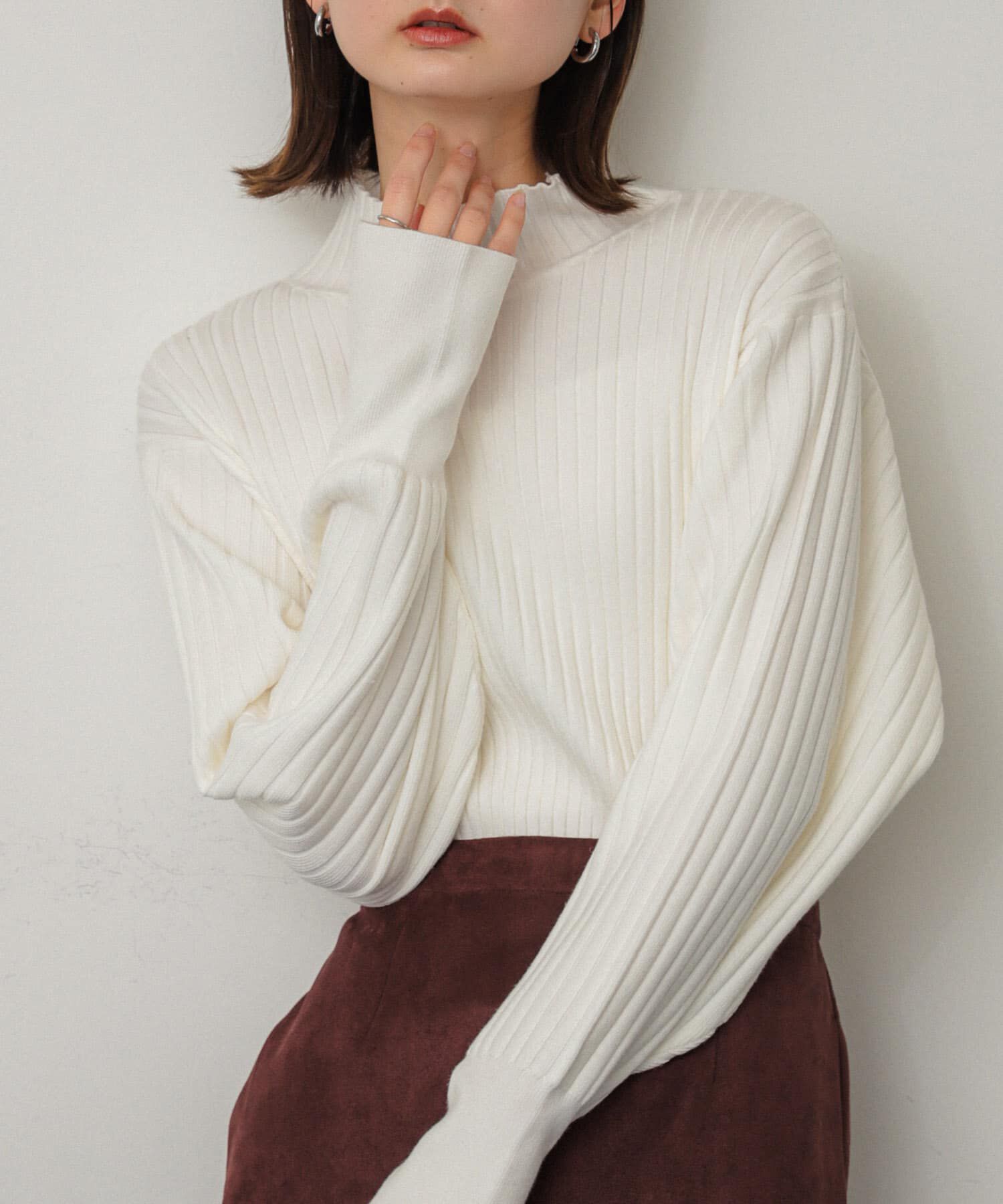 SENSE OF PLACE by URBAN RESEARCH「マトンスリーブセーター」|ニット・セーター|オフホワイト