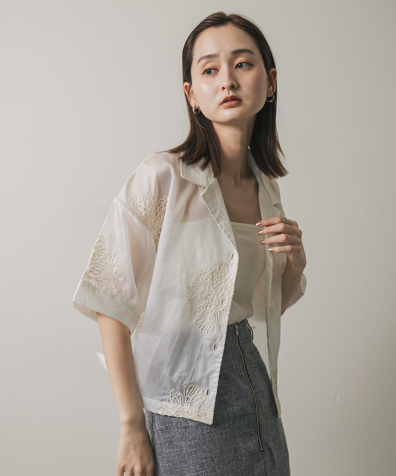 SENSE OF PLACE by URBAN RESEARCH「インドシシュウクロップドシャツ」|シャツ・ブラウス|