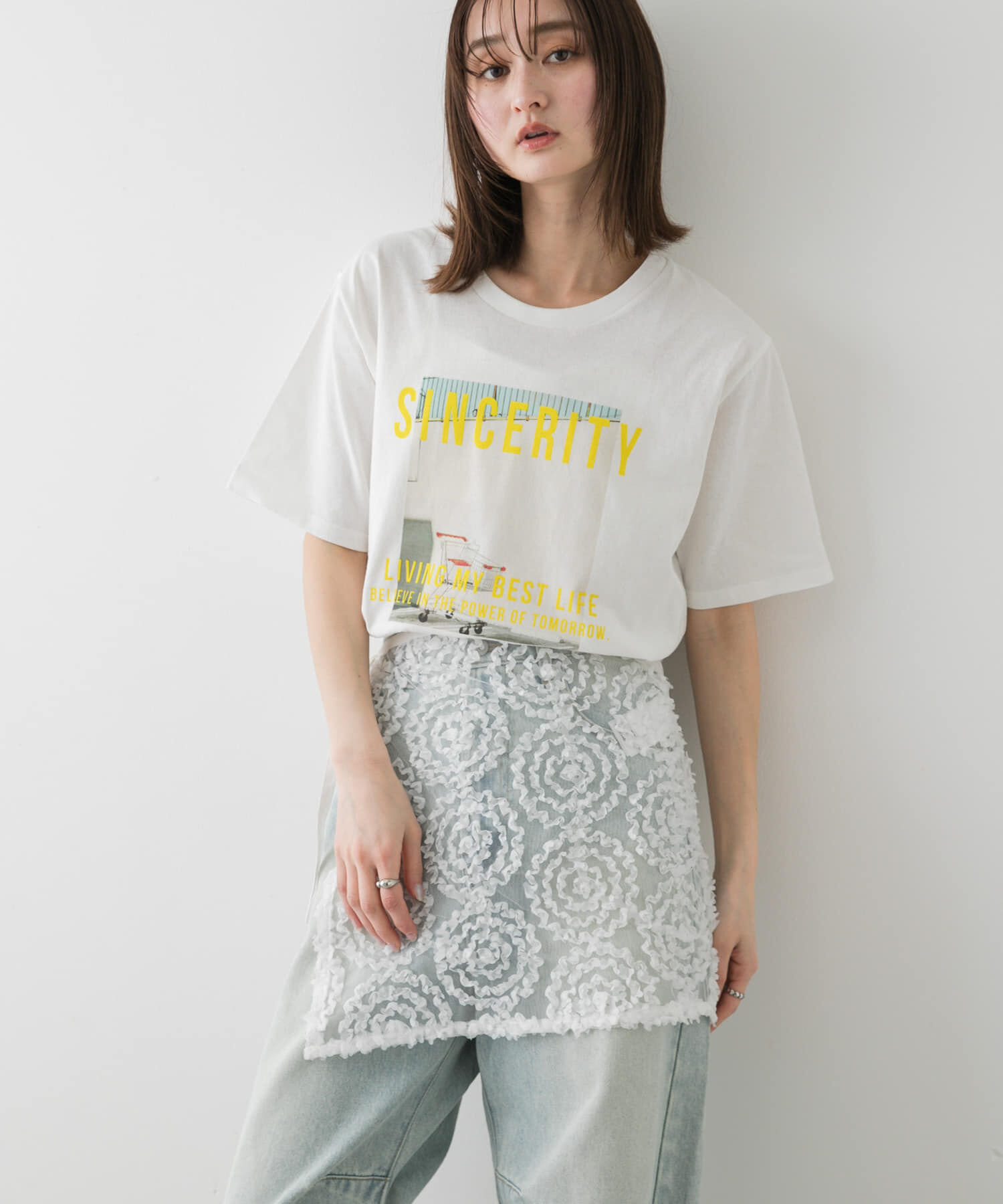 SENSE OF PLACE by URBAN RESEARCH「チュールレースラップスカート」|スカート|