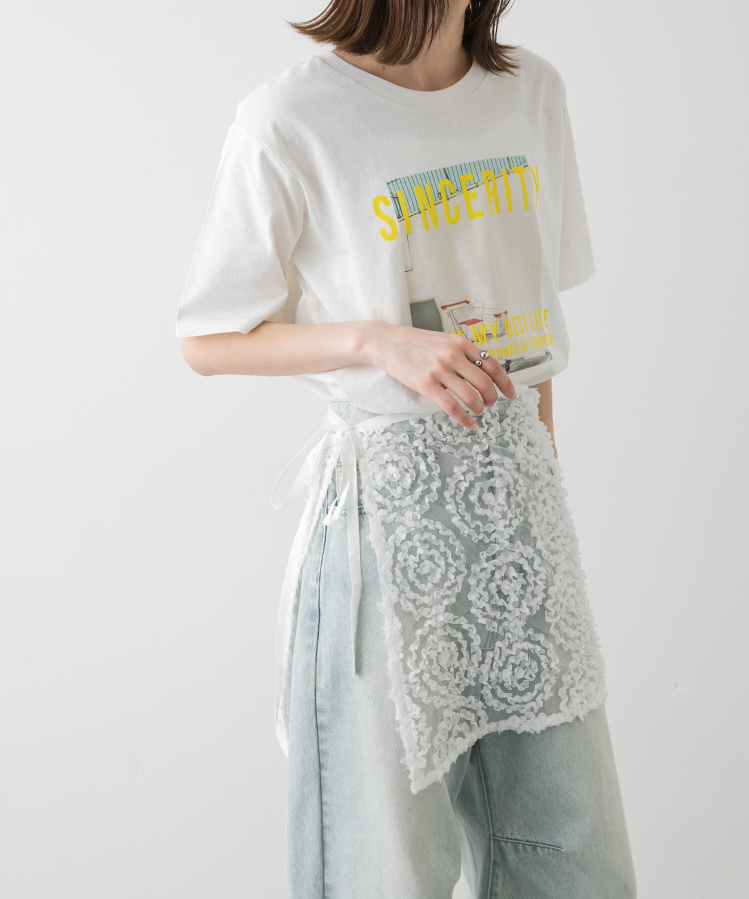 SENSE OF PLACE by URBAN RESEARCH「チュールレースラップスカート」|スカート|