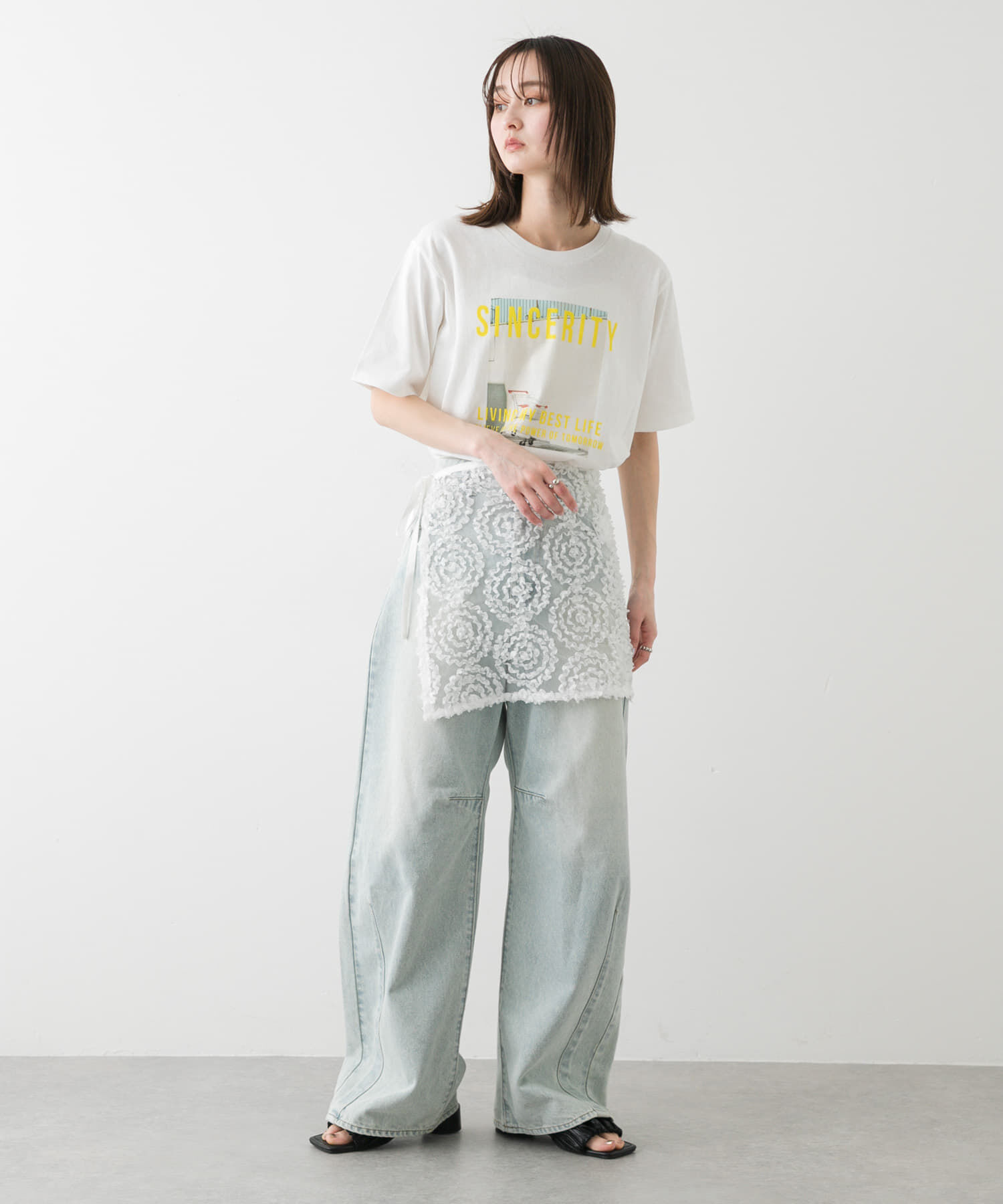 SENSE OF PLACE by URBAN RESEARCH「チュールレースラップスカート」|スカート|