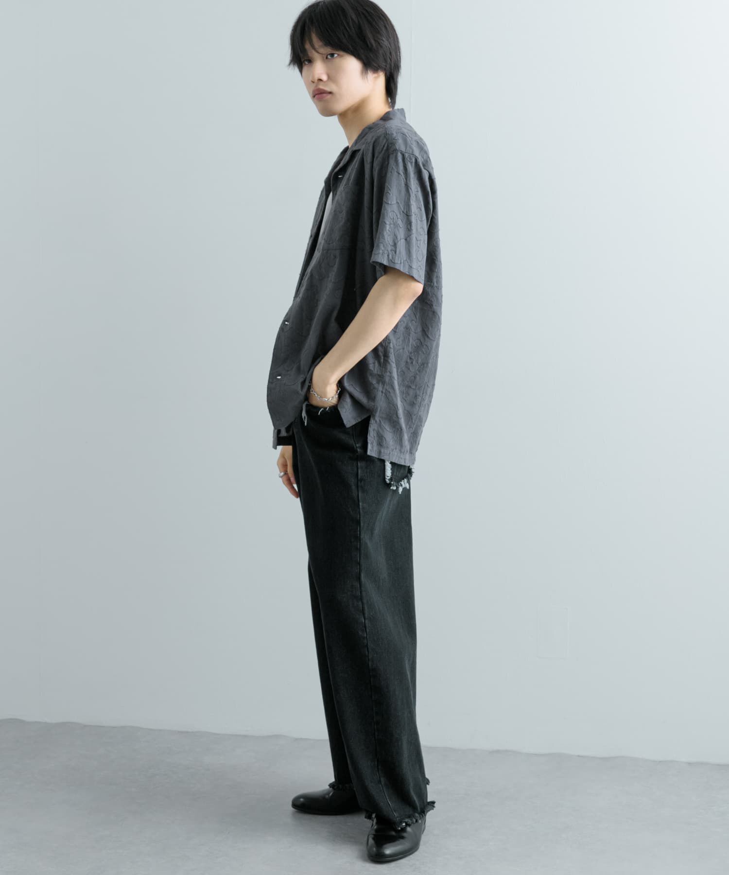 SENSE OF PLACE by URBAN RESEARCH「ペイズリーオープンカラーシャツ(5分袖)」|シャツ・ブラウス|