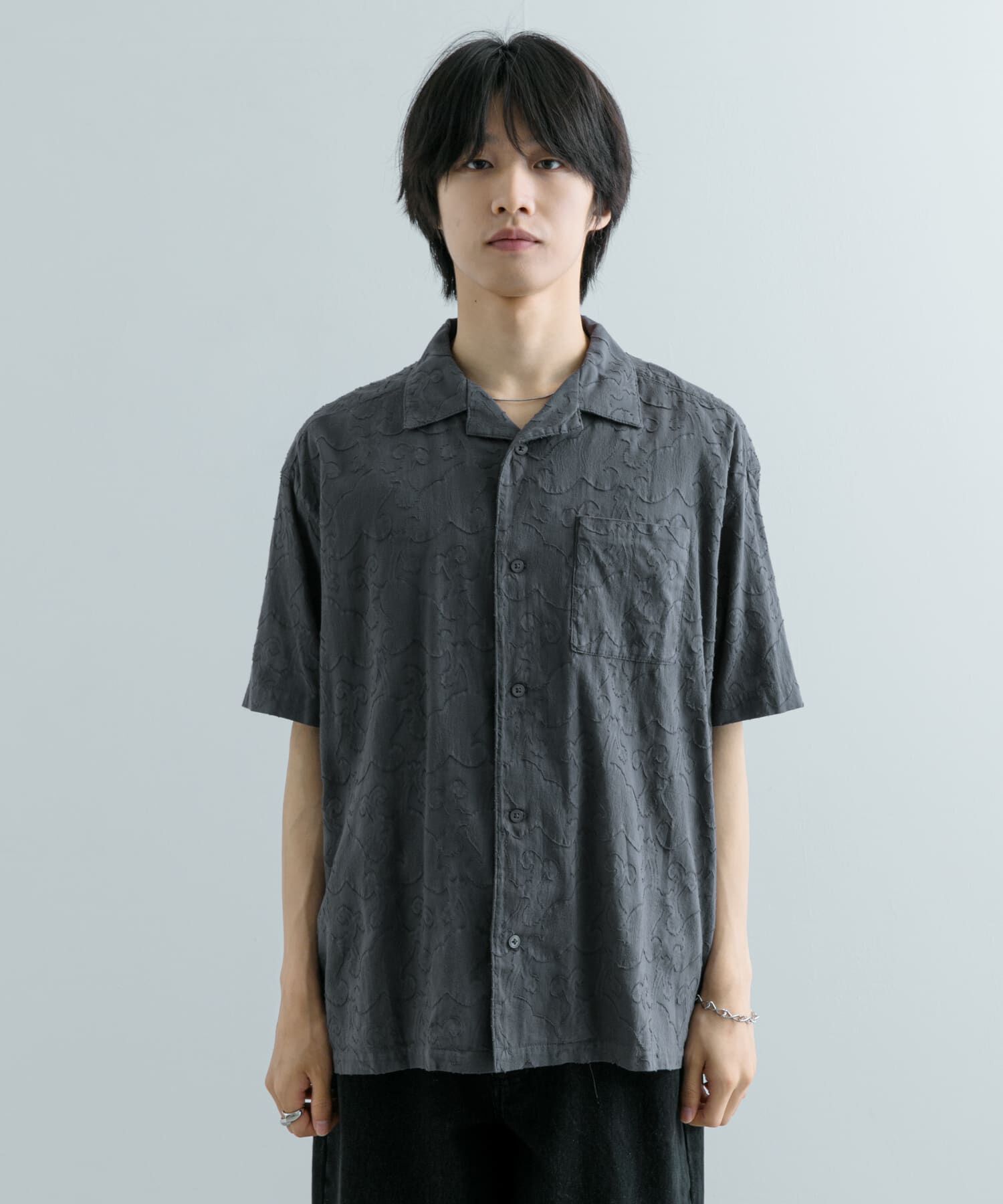 SENSE OF PLACE by URBAN RESEARCH「ペイズリーオープンカラーシャツ(5分袖)」|シャツ・ブラウス|