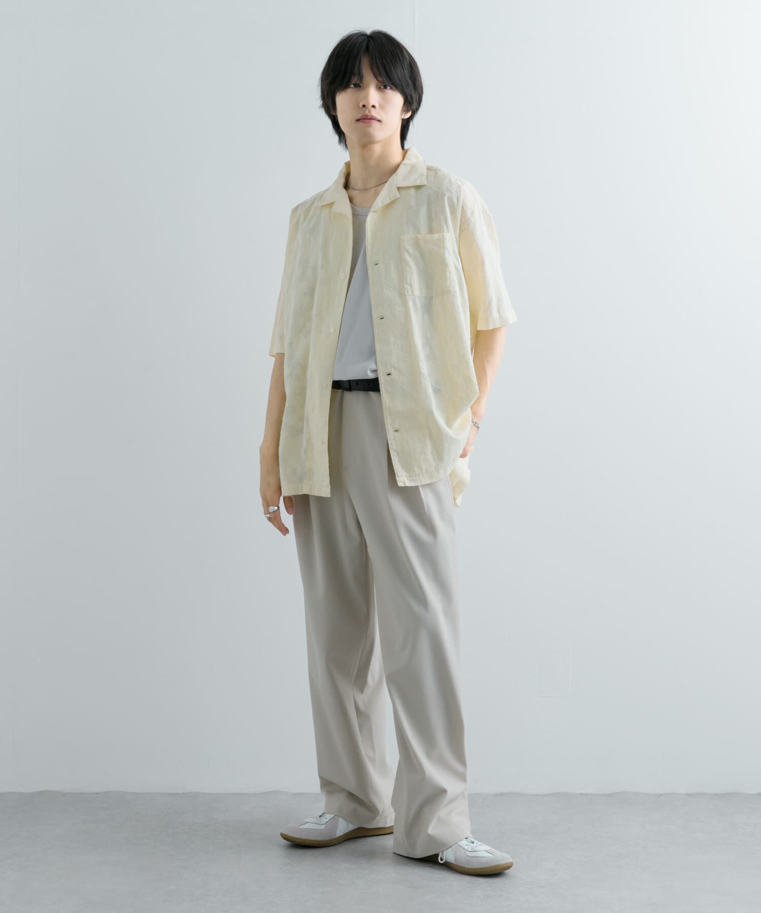 SENSE OF PLACE by URBAN RESEARCH「ペイズリーオープンカラーシャツ(5分袖)」|シャツ・ブラウス|