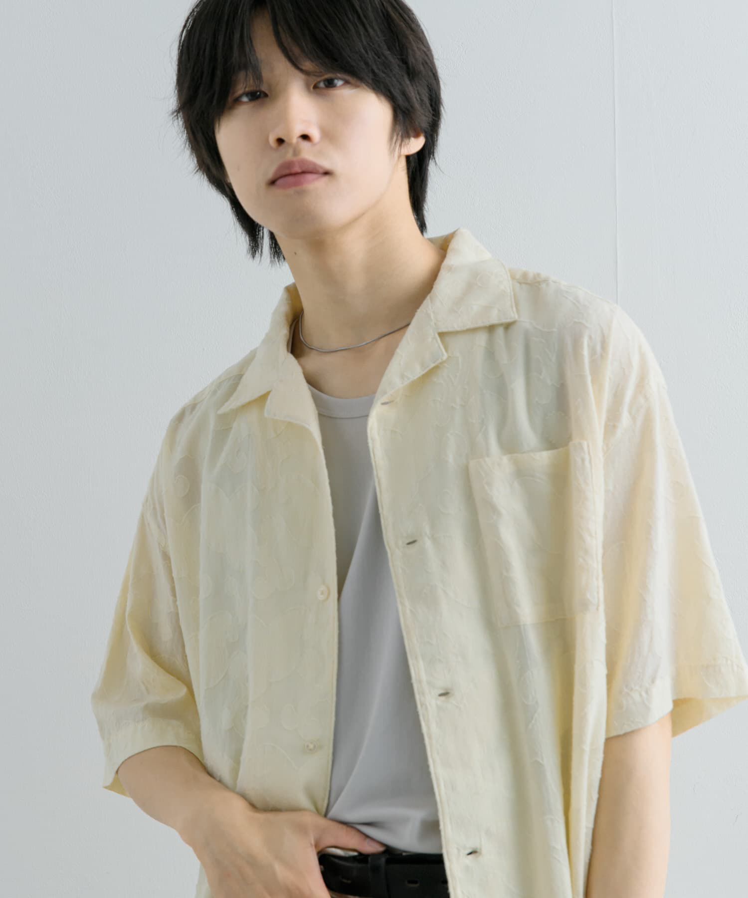 SENSE OF PLACE by URBAN RESEARCH「ペイズリーオープンカラーシャツ(5分袖)」|シャツ・ブラウス|