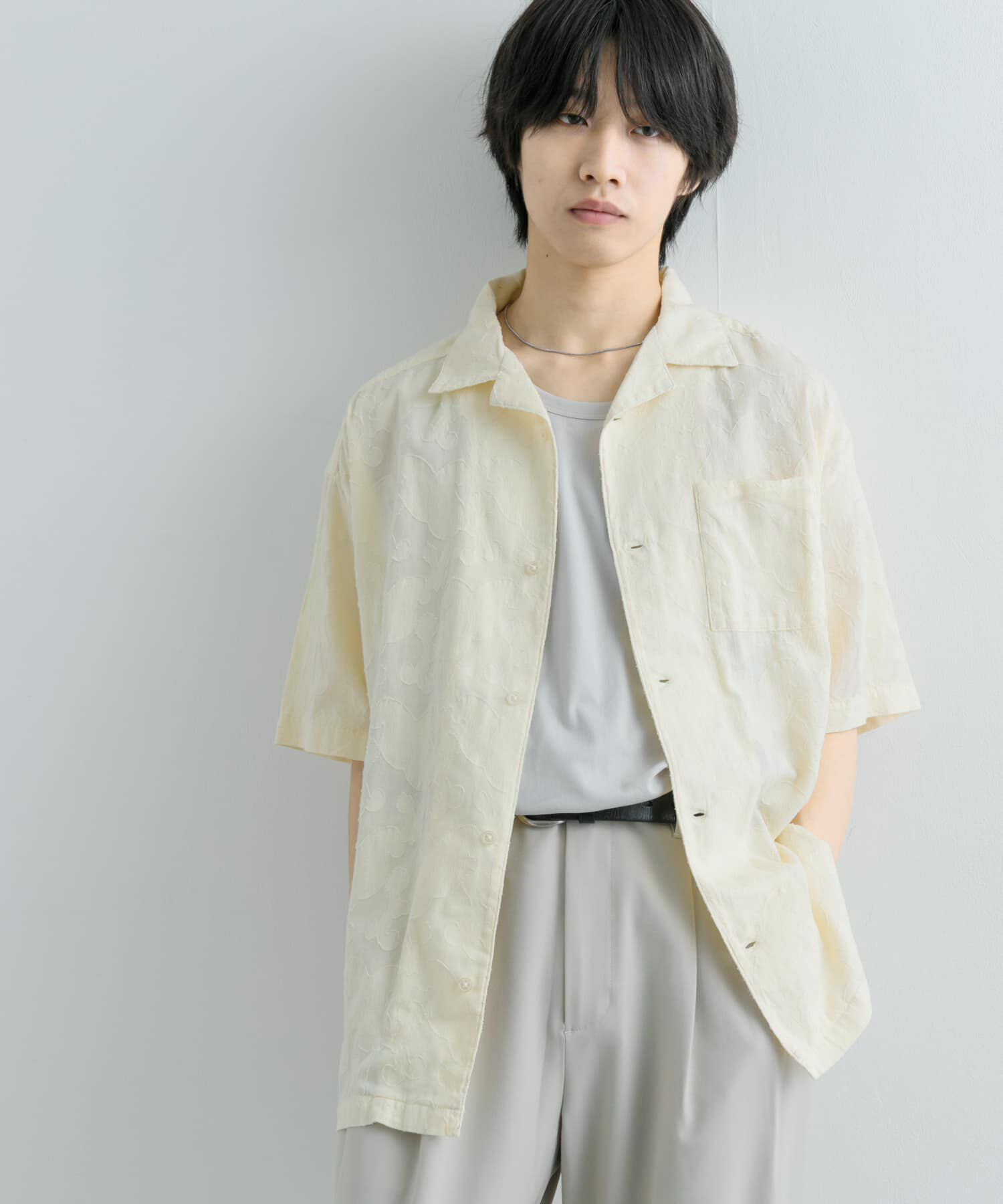 SENSE OF PLACE by URBAN RESEARCH「ペイズリーオープンカラーシャツ(5分袖)」|シャツ・ブラウス|