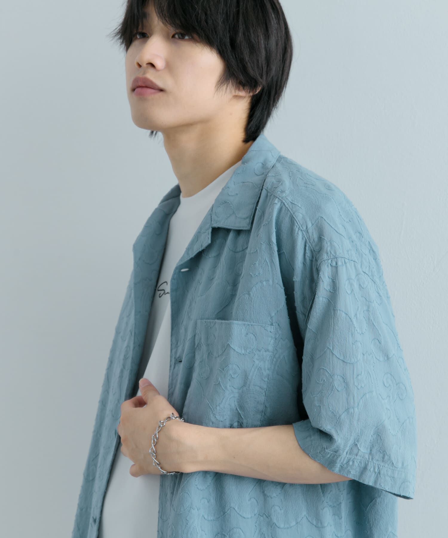 SENSE OF PLACE by URBAN RESEARCH「ペイズリーオープンカラーシャツ(5分袖)」|シャツ・ブラウス|